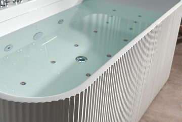 JVmoebel Whirlpool-Badewanne Badewanne Jacuzzi Whirlpool Massagedüsen Led Ergonomisch Entspannung, (1-tlg), Made in Europa