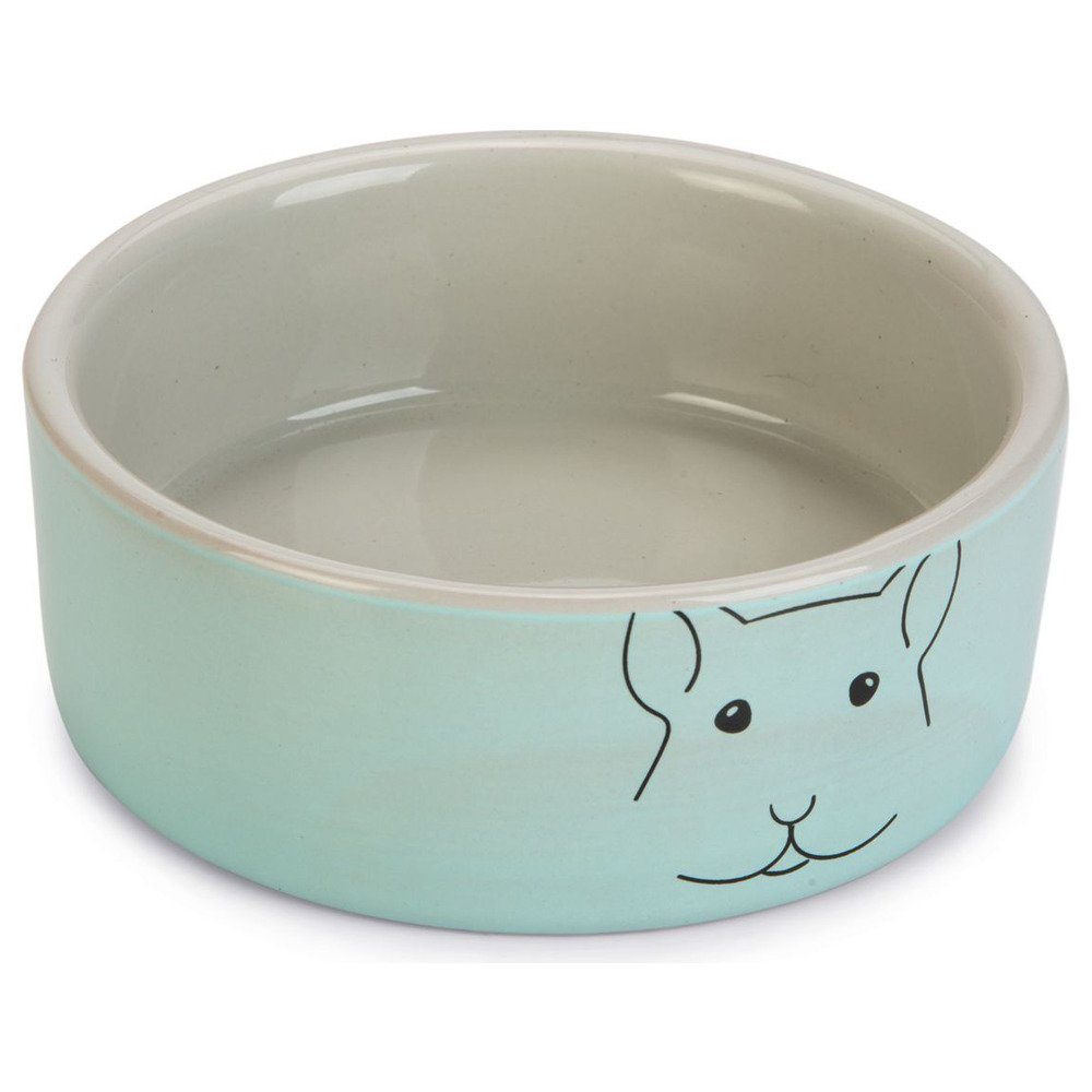 Futternapf Meerschweinchen-Napf Frinca Keramik grau/mint