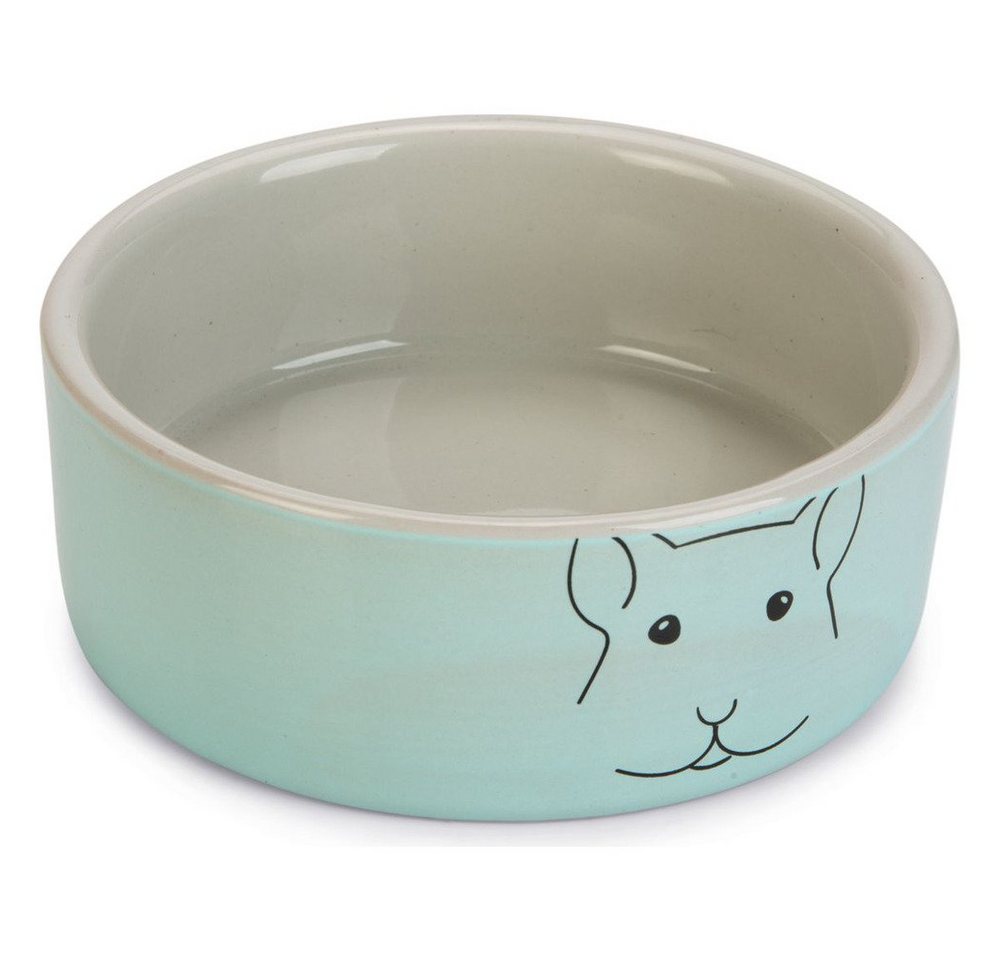 Beeztees Futternapf Meerschweinchen-Napf Frinca Keramik grau/mint