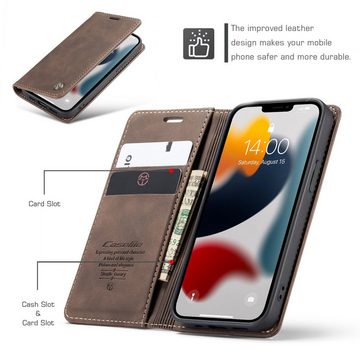 König Design Handyhülle Apple iPhone 13, Schutzhülle Schutztasche Case Cover Etuis Wallet Klapptasche Bookstyle