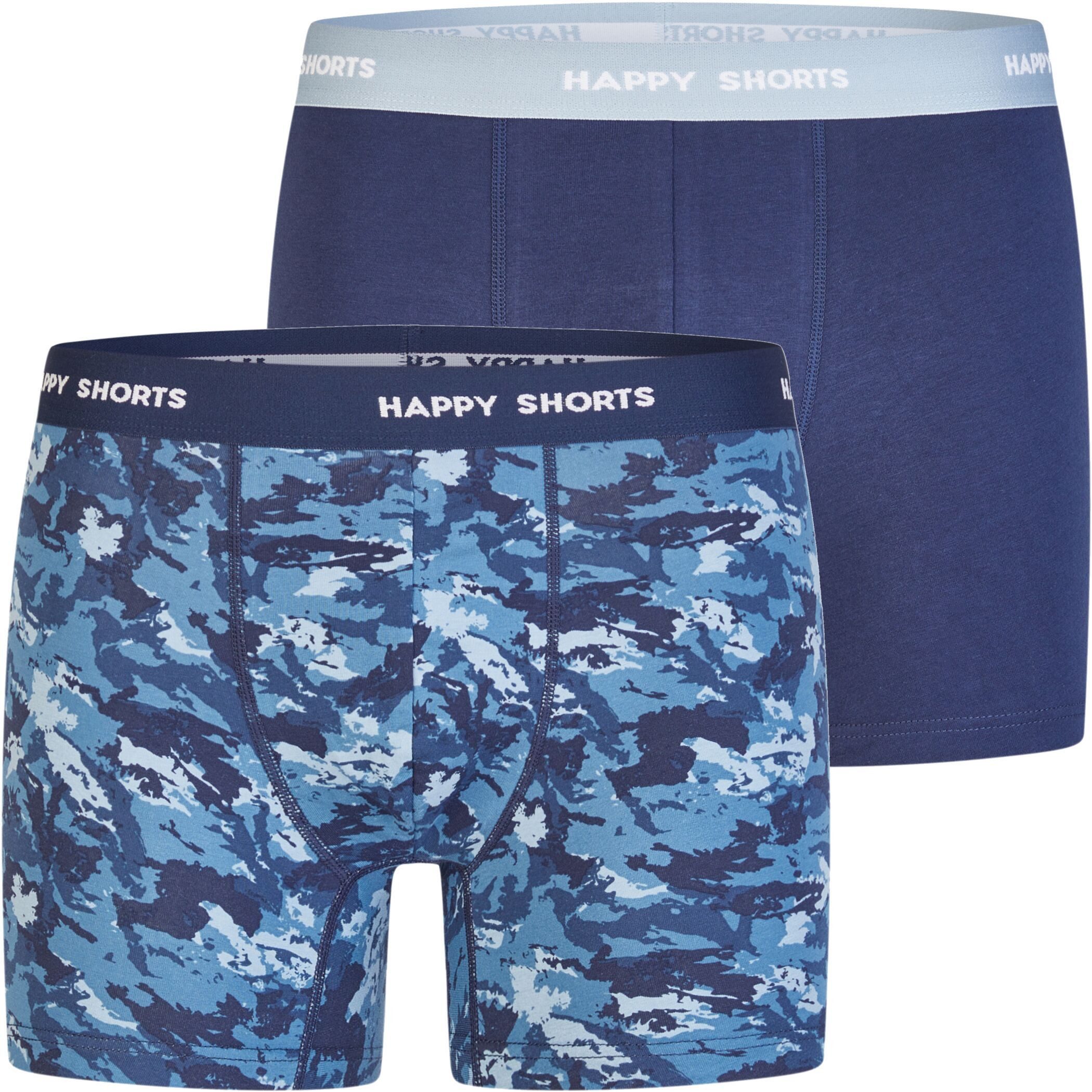 HAPPY SHORTS Trunk 2 Happy Shorts Jersey Trunk Herren Боксерские мужские трусы, боксерки Pant Camouflage - Navy (1-St)