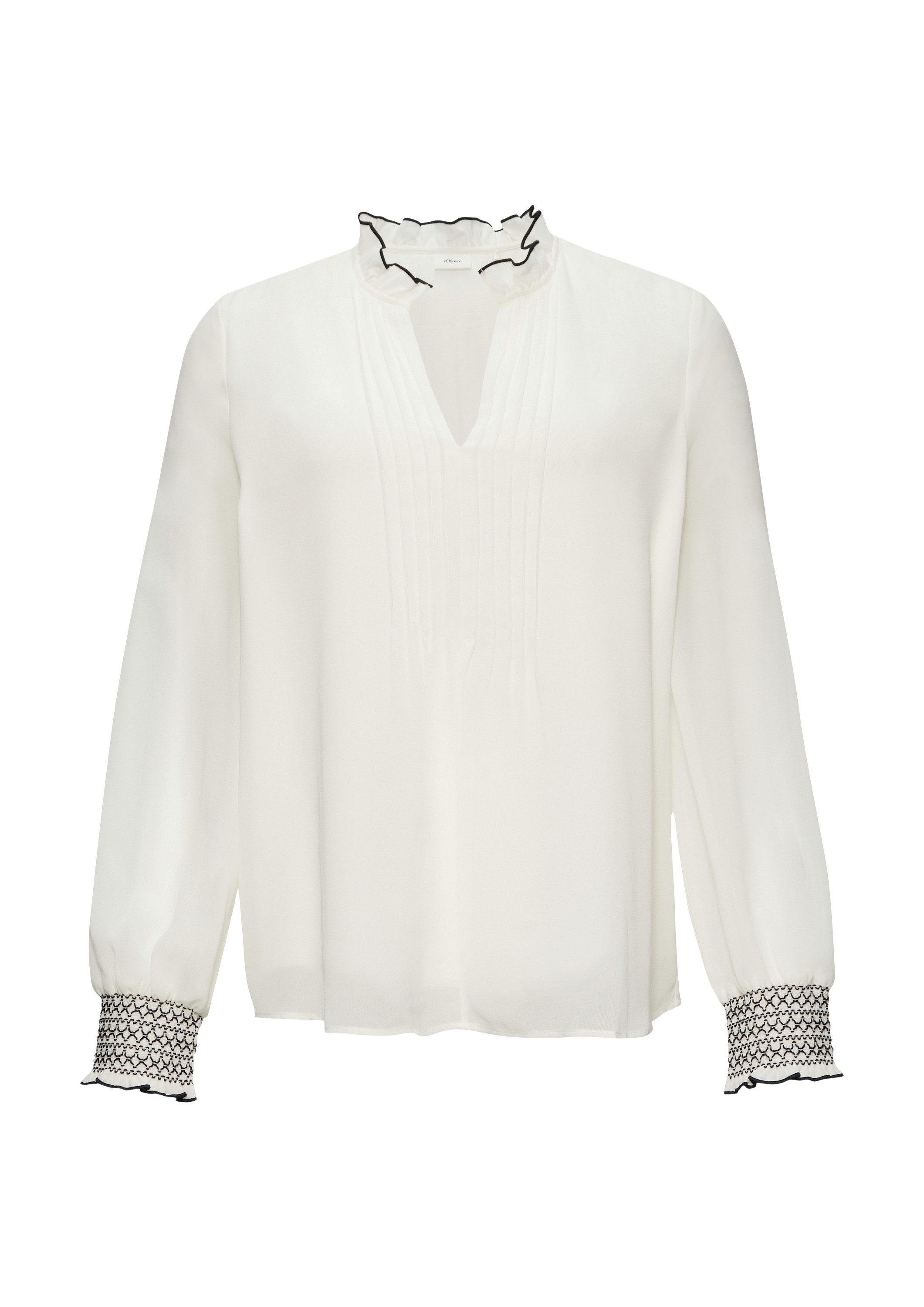 s.Oliver Langarmbluse Bluse Elegante Chiffonbluse mit günstig online kaufen