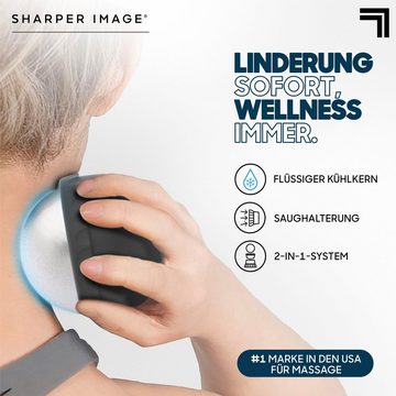 Sharper Image Massageball Kalte Ganzkörper Fitness-Massagekugel, mit Griff- und Saughalterung