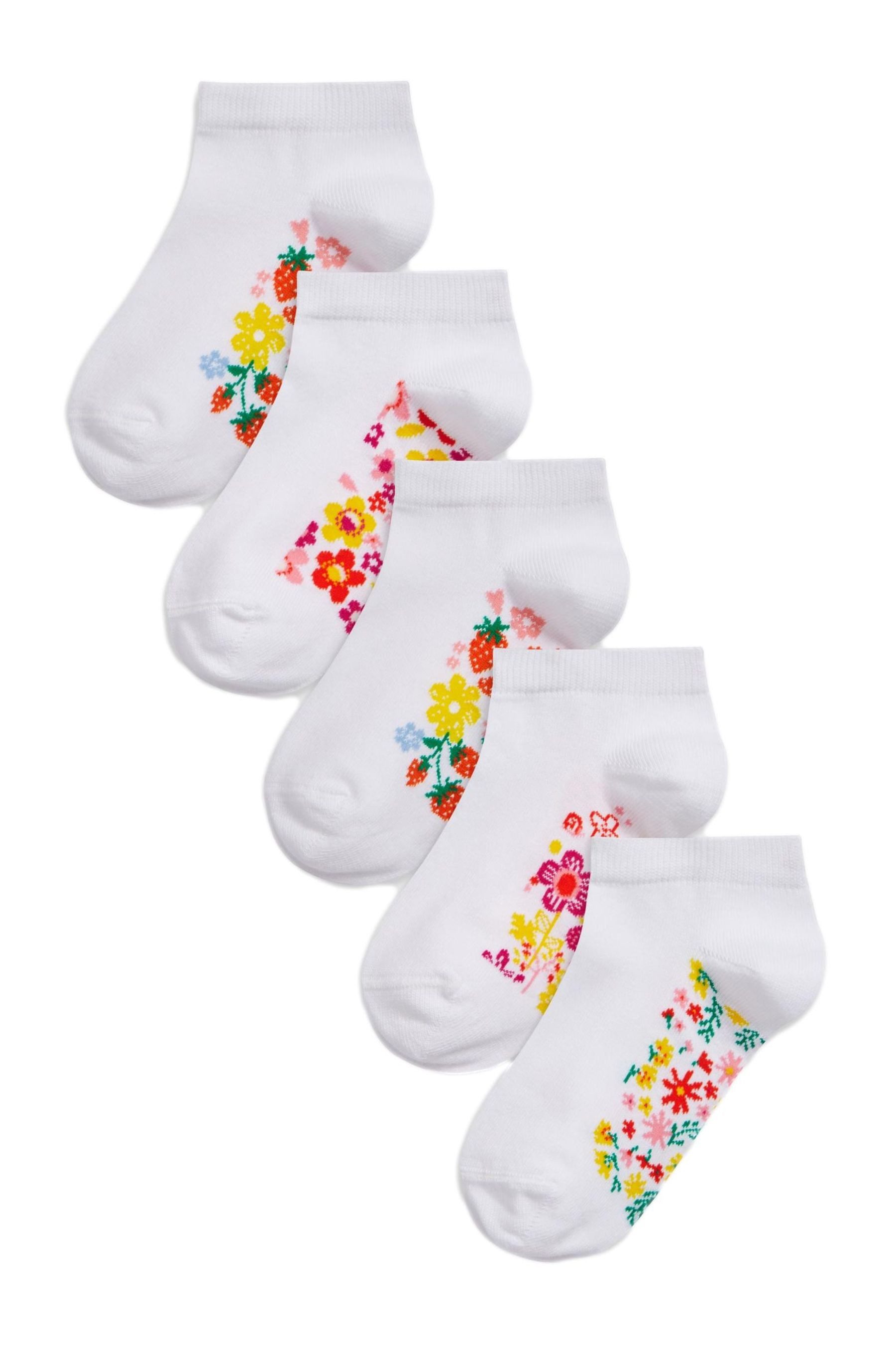 Next Kurzsocken Sneakersocken mit Baumwolle und Fußbett, 5er-Pack (5-Paar)