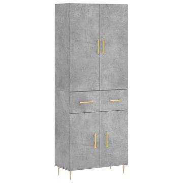 furnicato Sideboard Highboard Betongrau 69,5x34x180 cm Holzwerkstoff