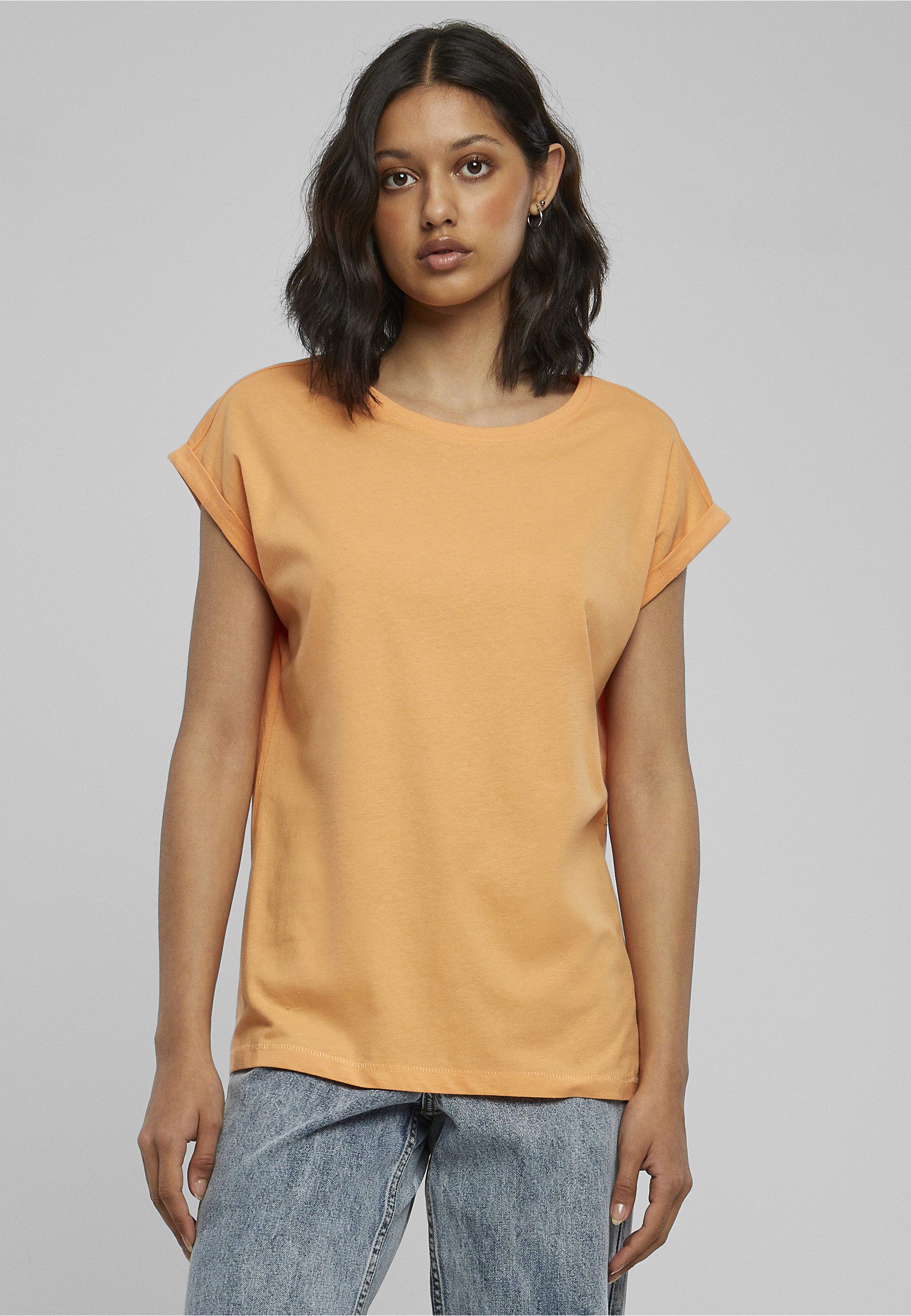 URBAN CLASSICS Kurzarmshirt Urban Classics Damen Ladies Extended Shoulder Tee (1-tlg) – Bild 5 von 5