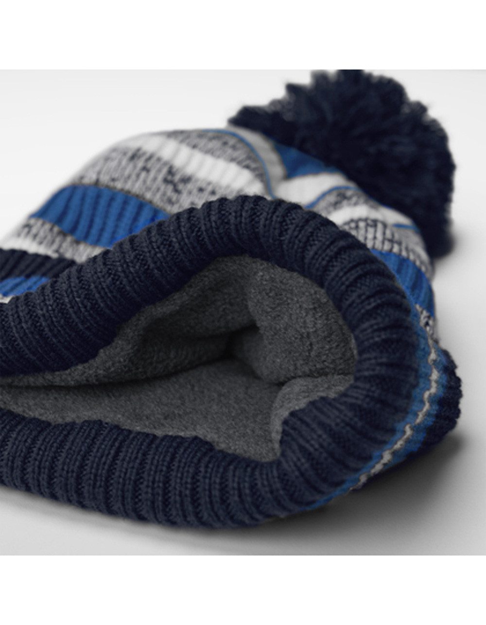 Goodman Design Strickmütze Bommelmütze Winter Beanie aus Recycelten Polyester Microfleece-Futter für Tragekomfort und Wärme