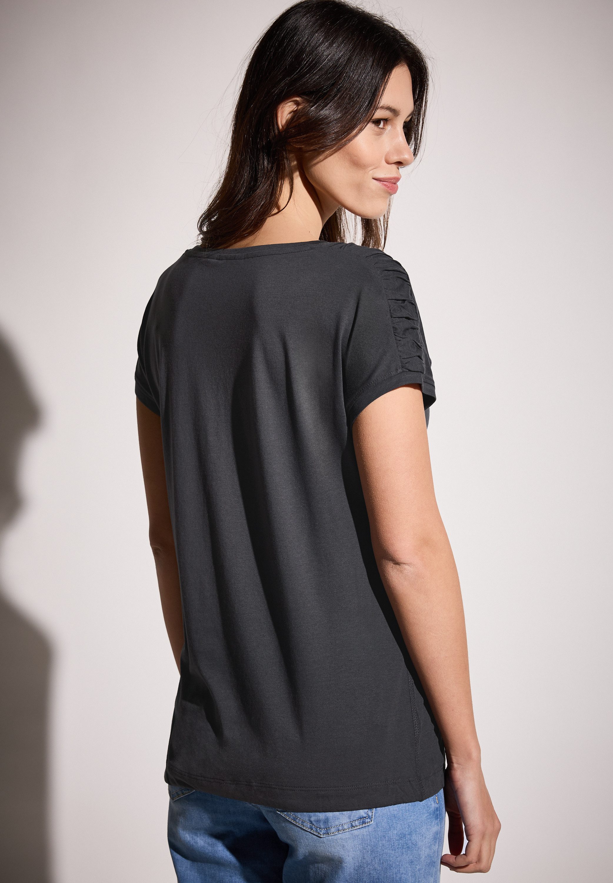 Cecil T-Shirt, mit Tunnelzug am Saum günstig online kaufen