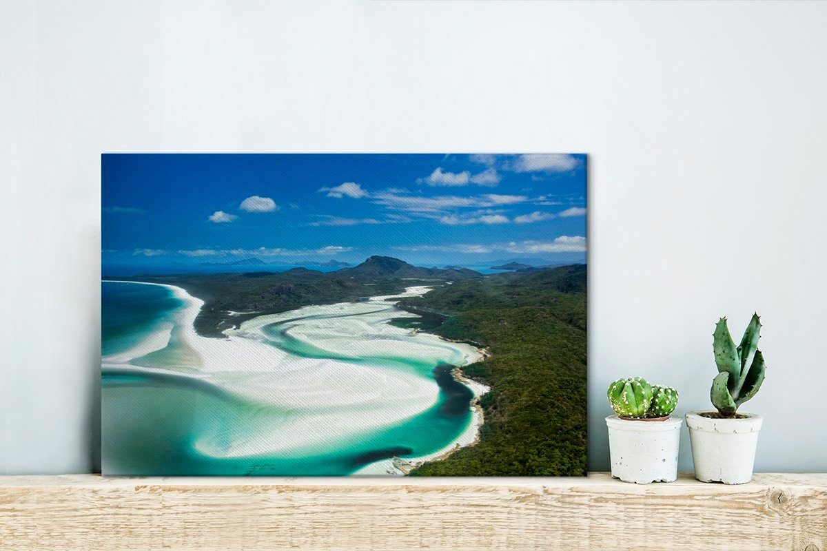 Wandbild (1 OneMillionCanvasses® Pfingstsonntag-Inseln, St), 30x20 Aufhängefertig, cm Leinwandbild Wanddeko, Leinwandbilder, Australien,