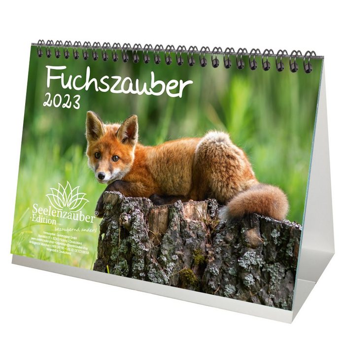 Seelenzauber Tischkalender Fuchszauber DIN A5 Tischkalender für 2023 Fuchs und Füchse - Seelenzau