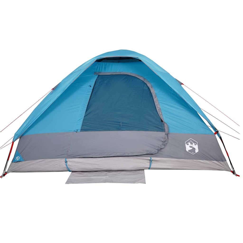furnicato Faltzelt Camping Kuppelzelt 274x213x150 cm Blau, (1 tlg), Wetterfestes Familienzelt für 4 Personen mit integriertem E-Anschluss