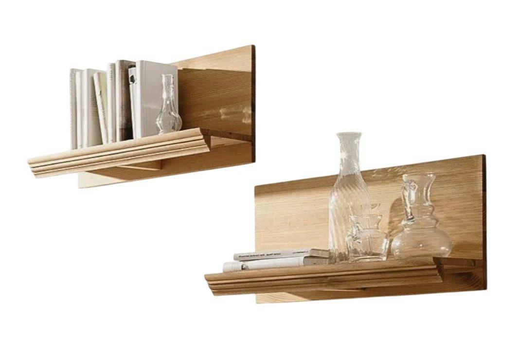 Clever-Moebel Wandregal 2er Set Wandregal aus Kiefernholz im Landhausstil, günstig online kaufen