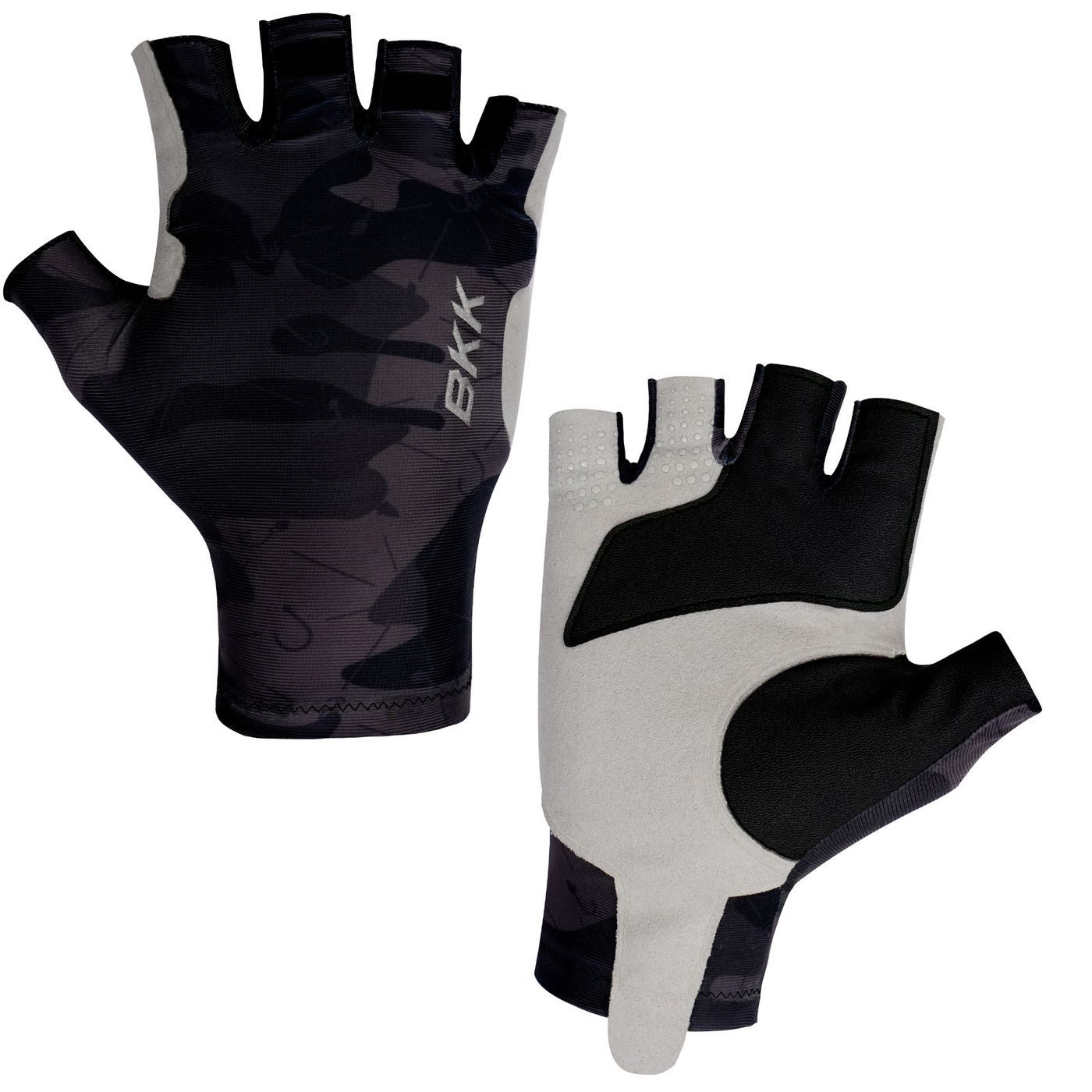 Angelhandschuhe BKK Flamingo Half Finger Gloves 3 Camouflage - Angelhandschuhe