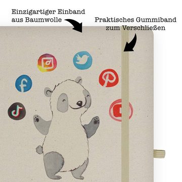 Mr. & Mrs. Panda Notizbuch Social Media Manager Herz - Transparent - Geschenk, Dankeschön, Schen Mr. & Mrs. Panda, Personalisierbar