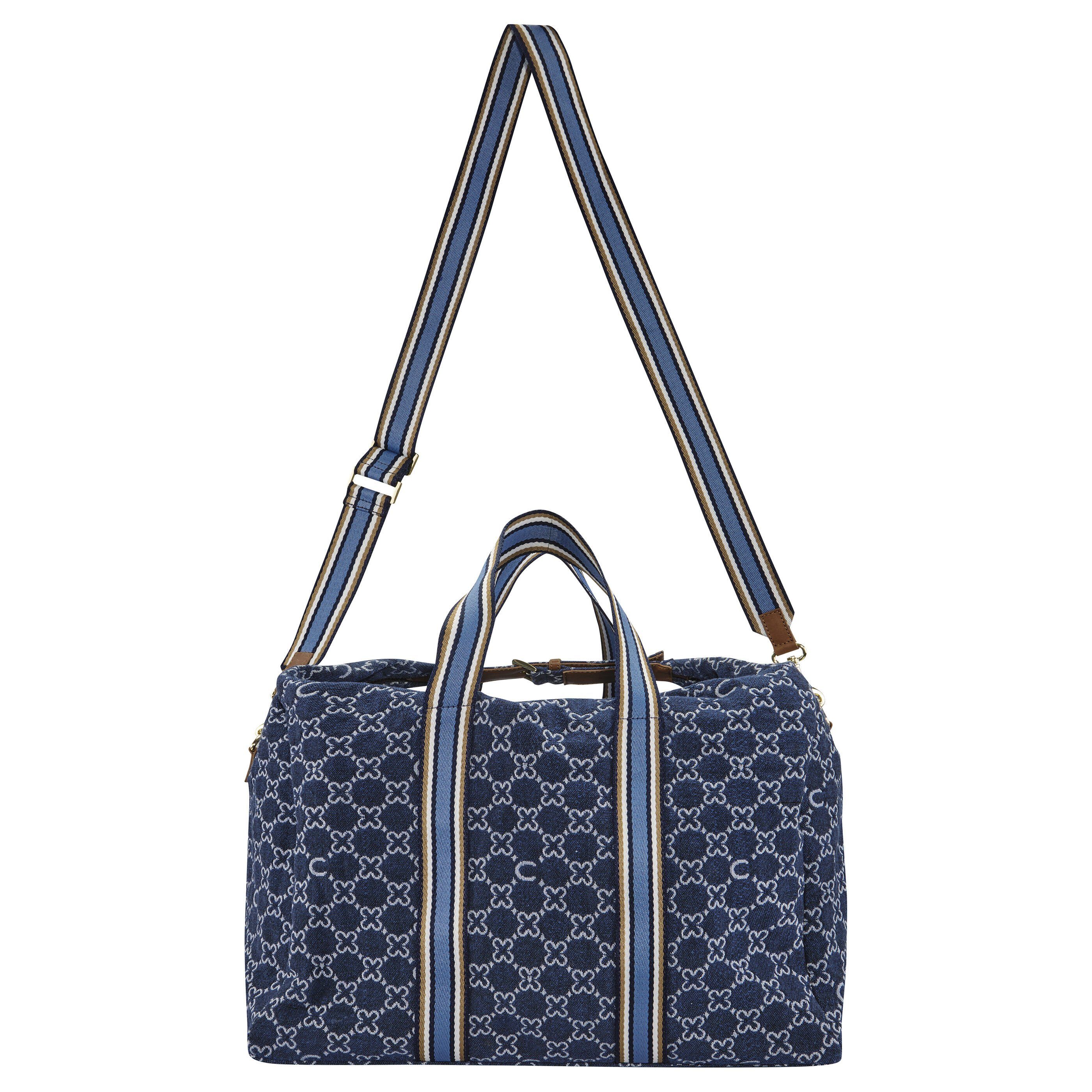 Reisetasche aus Canvas blau Codello Monogramm,