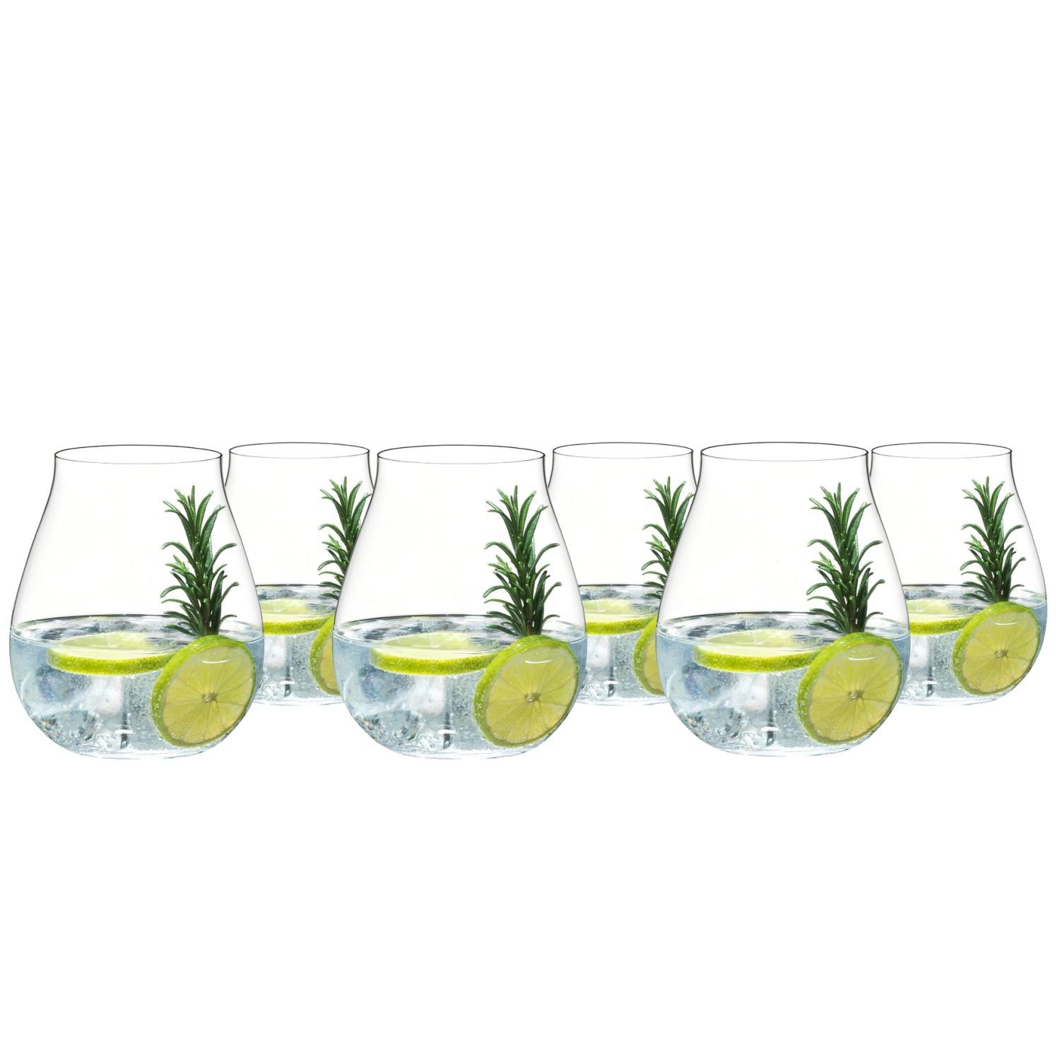 Gin, Glas Longdrinkglas RIEDEL 6er Kristallglas, Stelton O Set