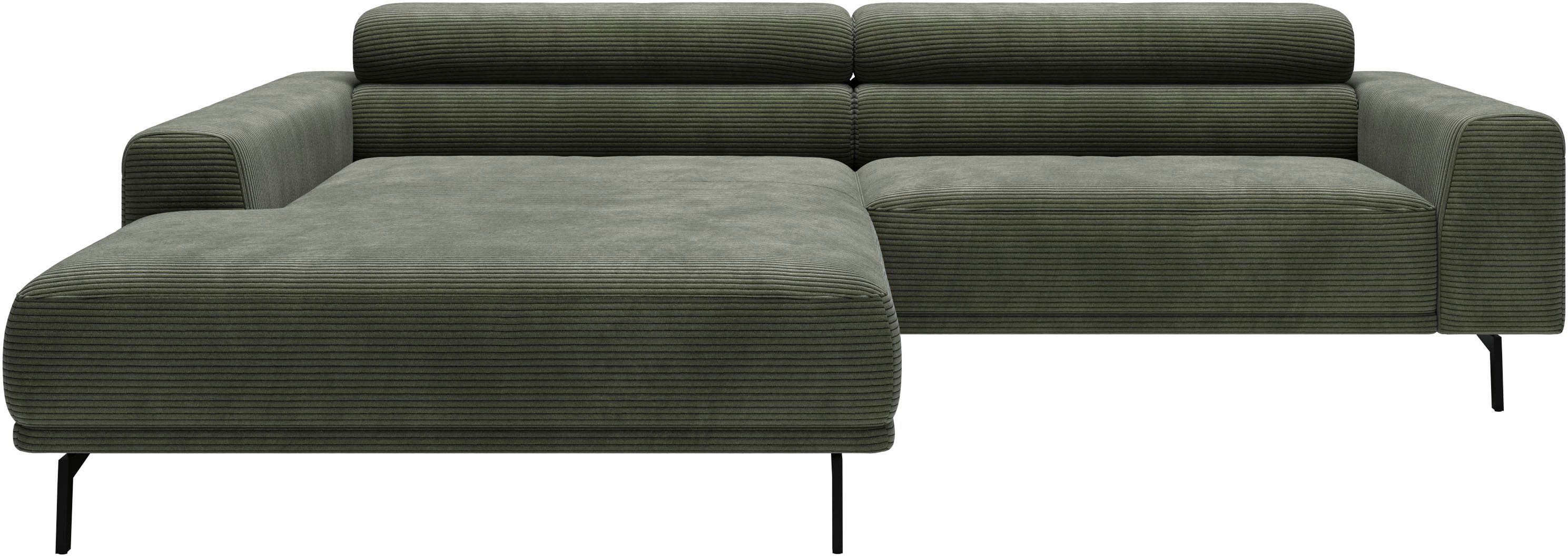 SCHÖNER WOHNEN-Kollektion Ecksofa Tossa, Modernes Design trifft smarte Funktione, Breite 258 cm, 2 Teile, Motorischer Sitzvorzug, Kopfteil-Funktion & Saugroboter-Höhe