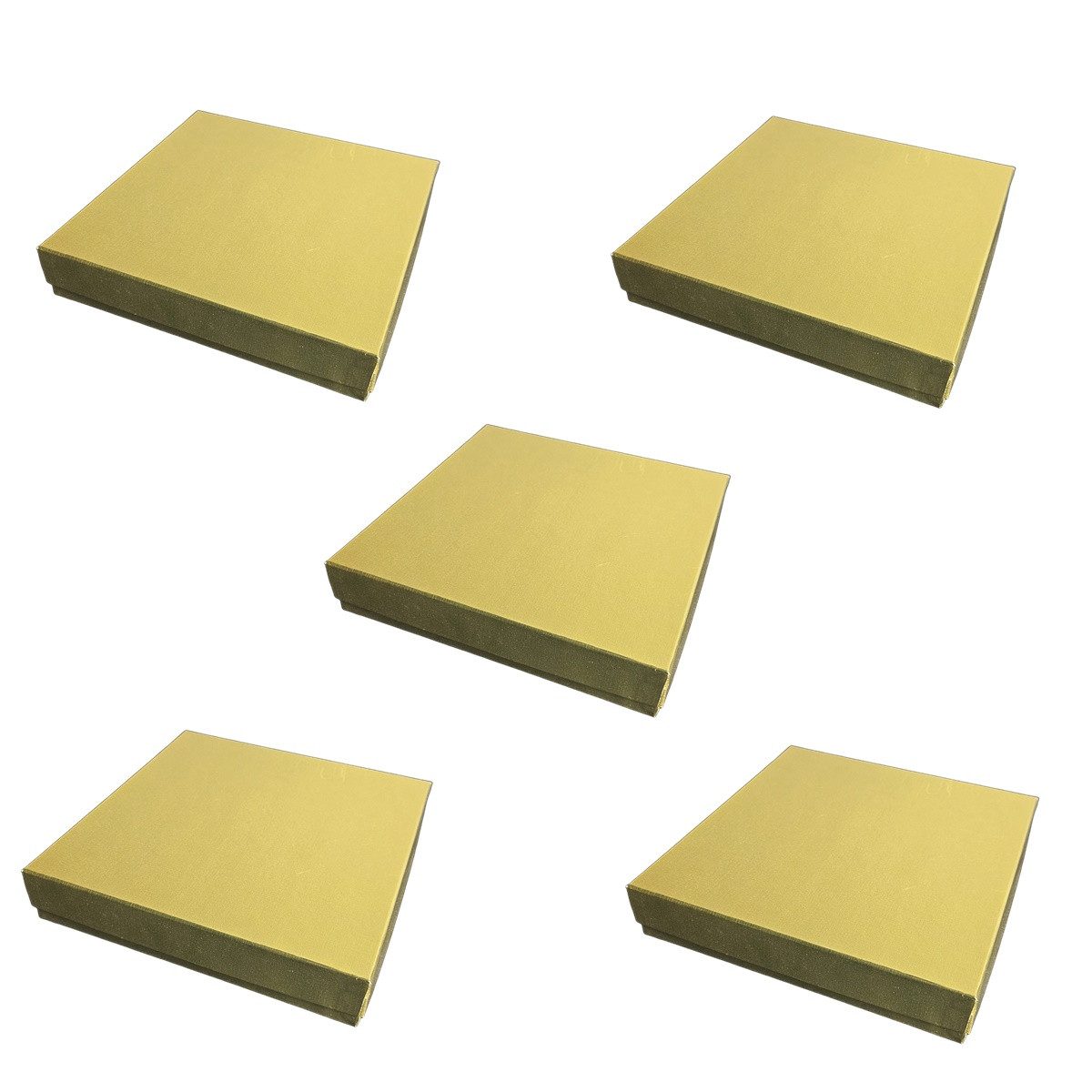 Alltagszauber Geschenkbox 5 goldfarbene Geschenkkartonagen/Konfektschachteln