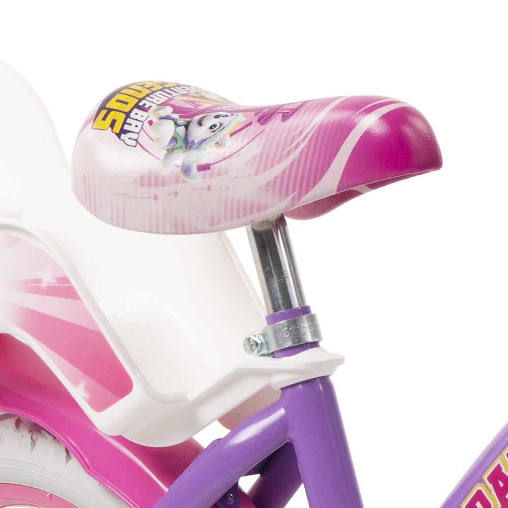 Toimsa Bikes Kinderfahrrad Paw Patrol Skye Fahrrad – 12/14/16 Zoll mit Stützrädern Puppensitz, 1 Gang, Kettenschutz, Schutzbleche, Stützräder, Puppensitz, Fahrradkorb