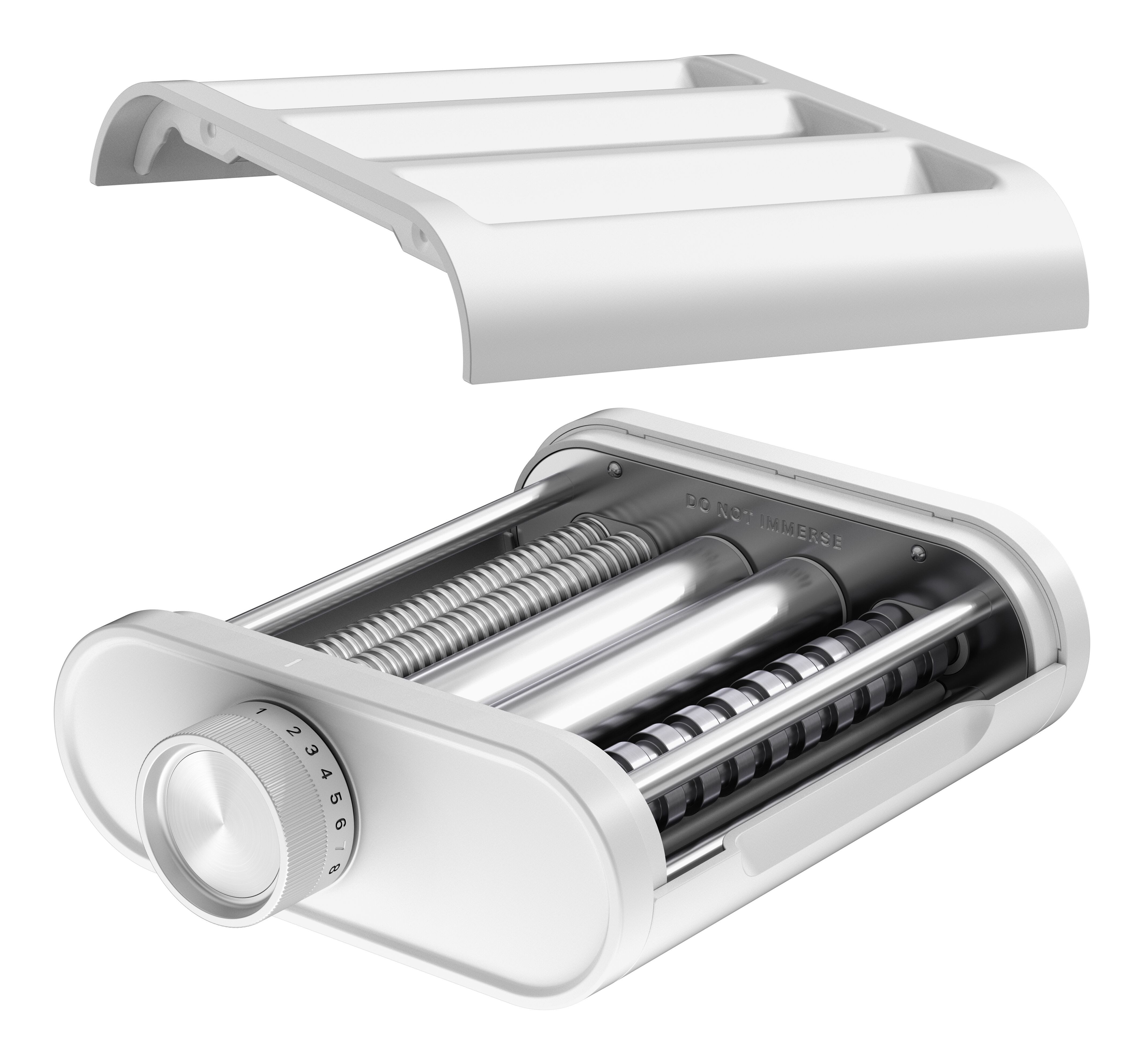 KitchenAid Küchenmaschinen Zubehör-Set 3-in-1-Nudelvorsatz 5KSM3PPA, Zubehör für KitchenAid Küchenmaschine, Walze und Schneider aus hochwertigem Edelstahl