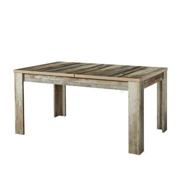 Lomadox Esstisch BRANSON-36, Tisch ausziehbar 160-200 cm in Vintage Driftwood Braun, 160x76x90 cm
