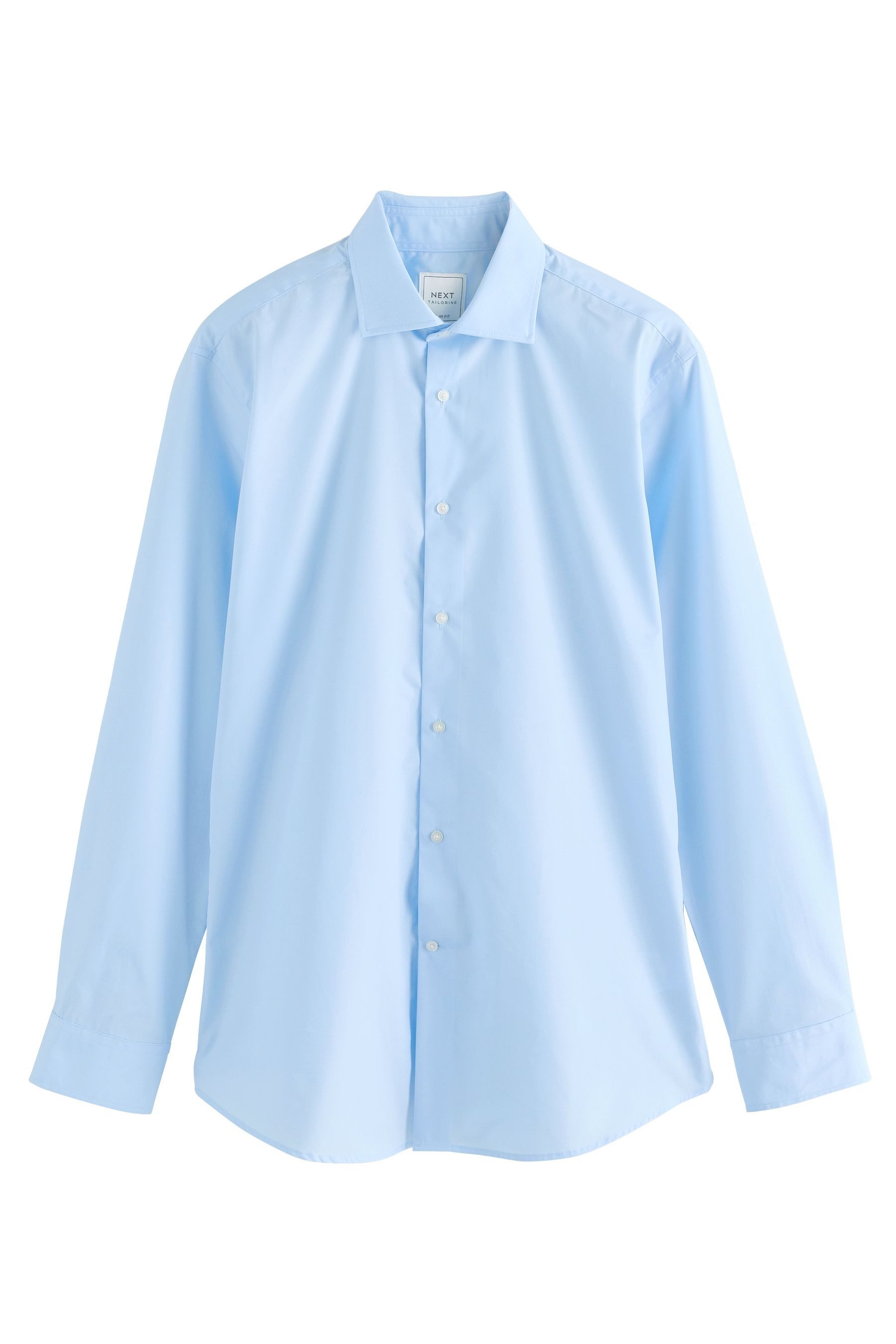 Langarmhemd Pflegeleichtes Slim Fit Hemd mit Haifischkragen