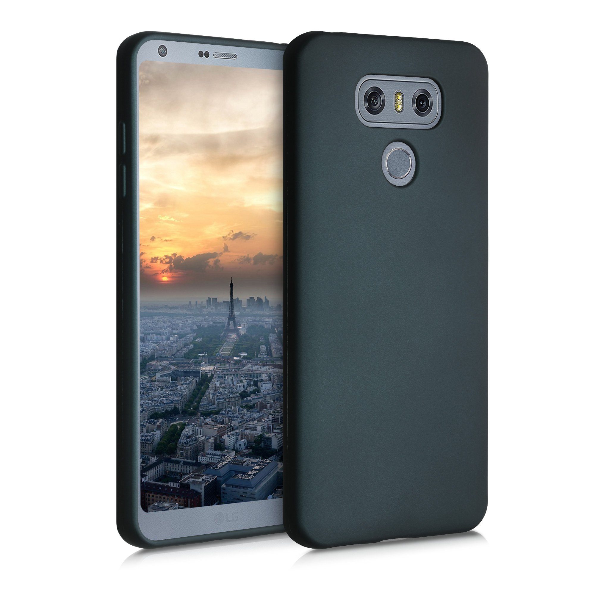 Handyhülle Metallic Petrol Hülle Silikon metallisch schimmernd kwmobile Case kompatibel mit Samsung Galaxy A32 5G