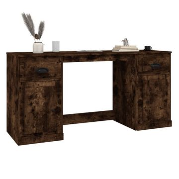 vidaXL Schreibtisch Schreibtisch mit Stauraum Räuchereiche Holzwerkstoff