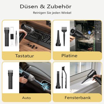 MECO Handstaubsauger, Elektrische Staubgebläse + Staubsauger kabellos für Laptop,Tastatur