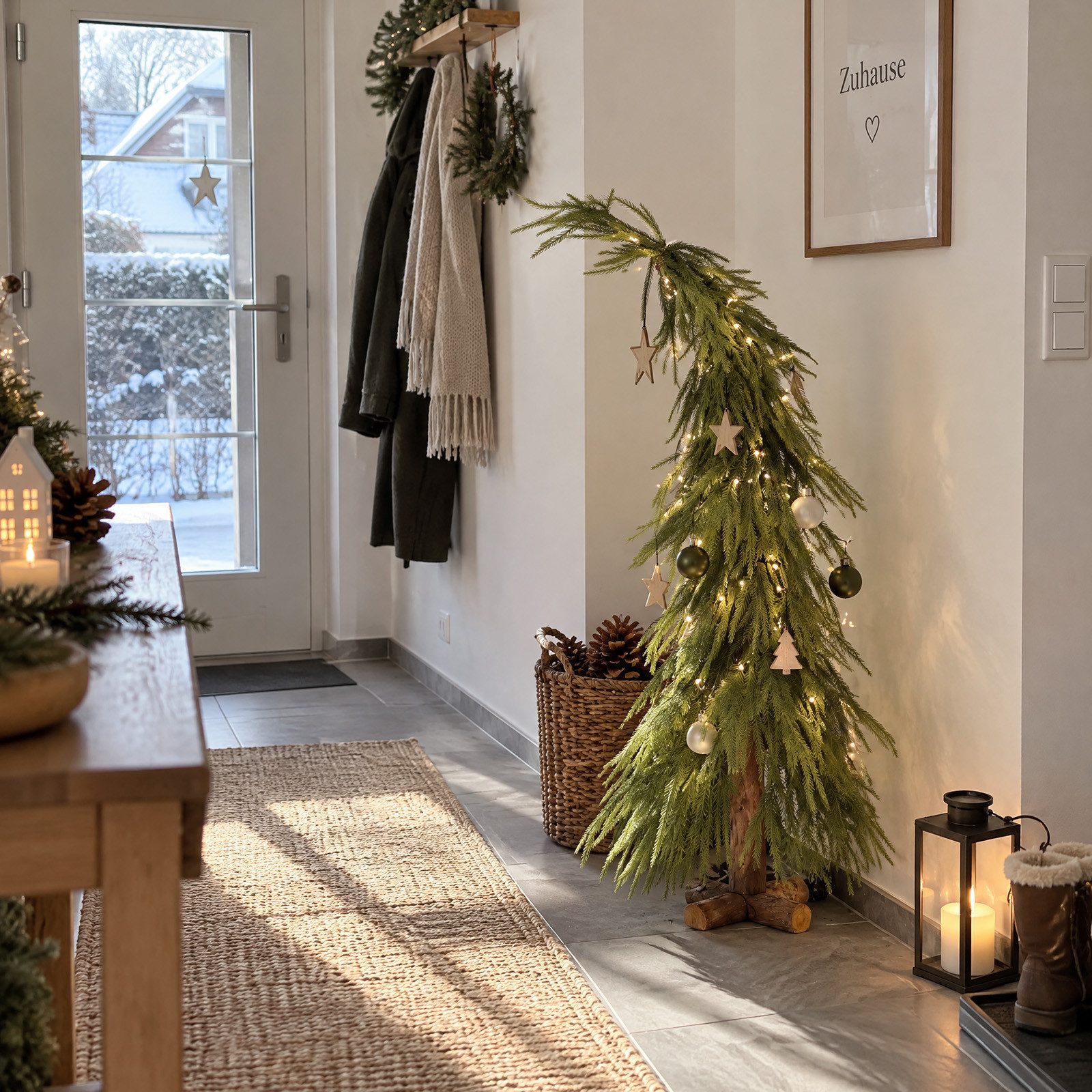 Salcar Künstlicher Weihnachtsbaum Grinch Weihnachtsbaum Künstlich Tannenbaum mit Holzständer, 100% PE, 90 cm Kunstbaum, 1045 Nadeln aus PE – für jede Jahreszeit – Bild 4 von 5