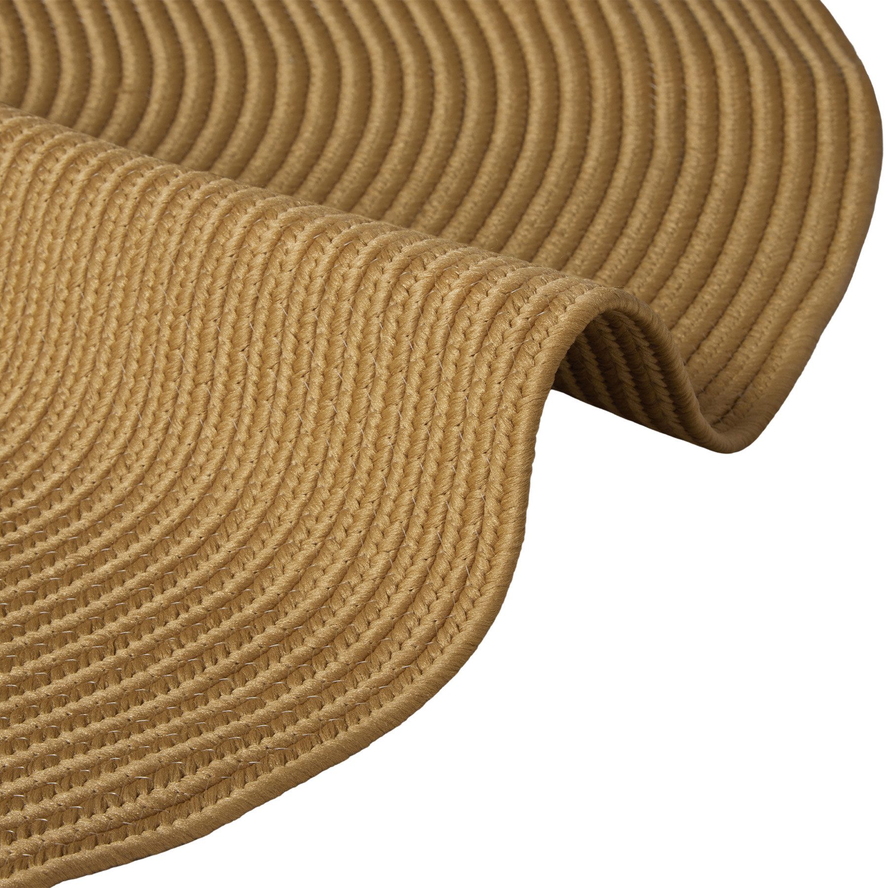 tectake Teppich Geflochtener Teppich in Jute-Optik, strapazierfähig und pflegeleicht, Rund, Höhe: 0,50 mm, Ø 160 cm, im Boho-Stil, flach und formstabil