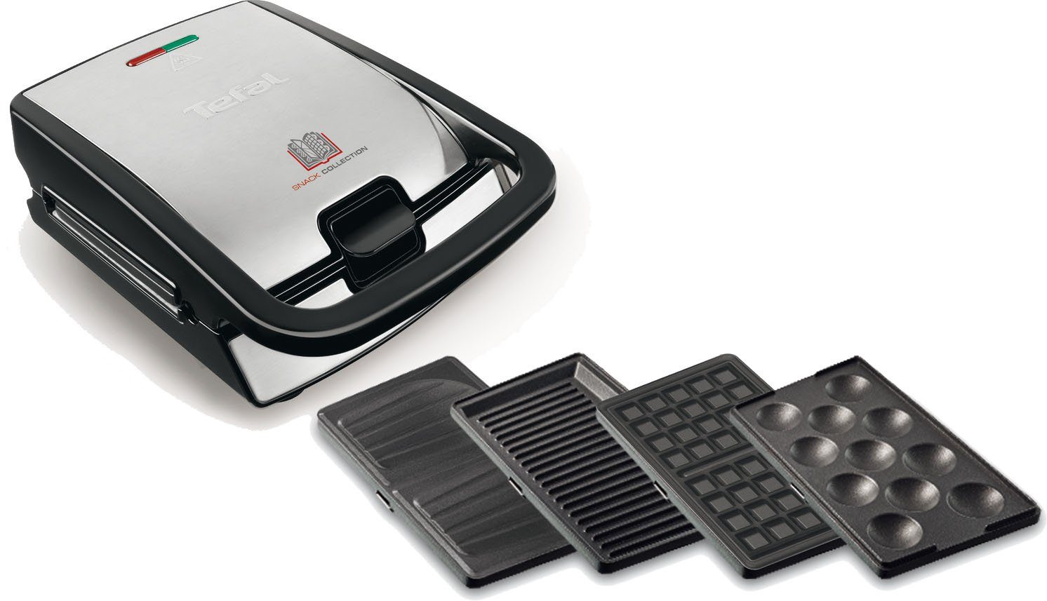 Tefal Waffeleisen SW854D Snack Collection, 700 W, inkl. 4 antihaft Plattensets, vielfältige Funktionen, erweiterbar