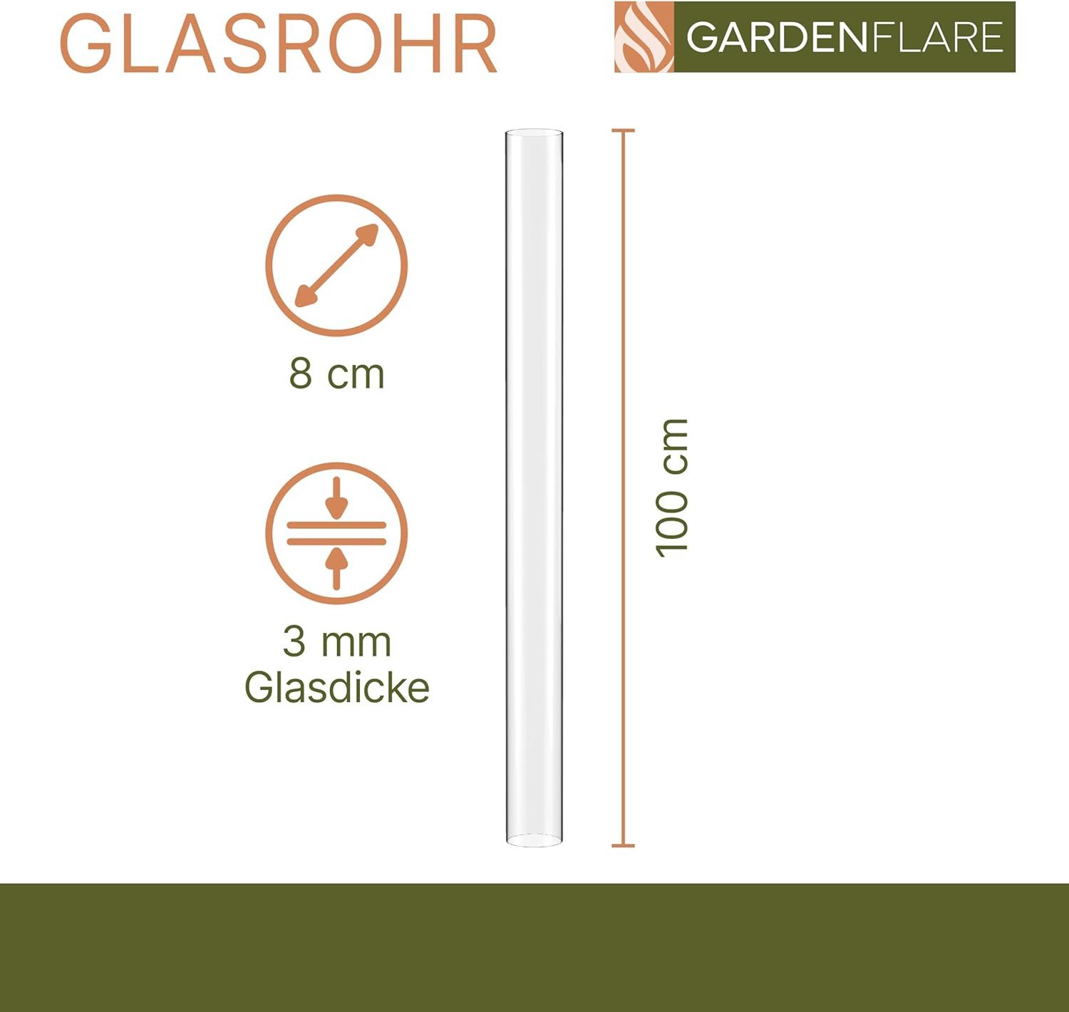 Gardenflare Feuerstelle Feuerrohr Glasrohr Ersatzteil ohne Boden für Deine günstig online kaufen