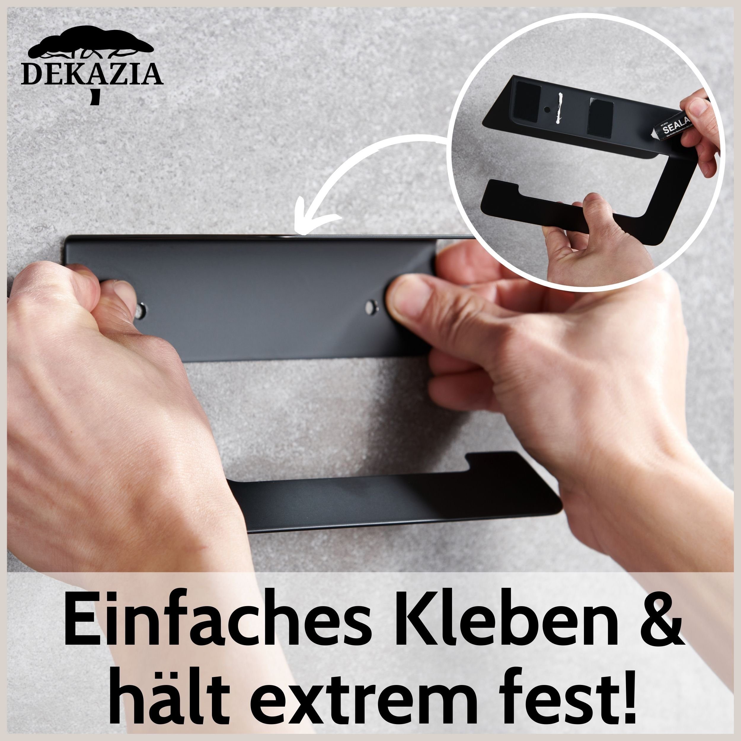 DEKAZIA Toilettenpapierhalter ohne Bohren Klopapierhalter Klorollenhalter günstig online kaufen