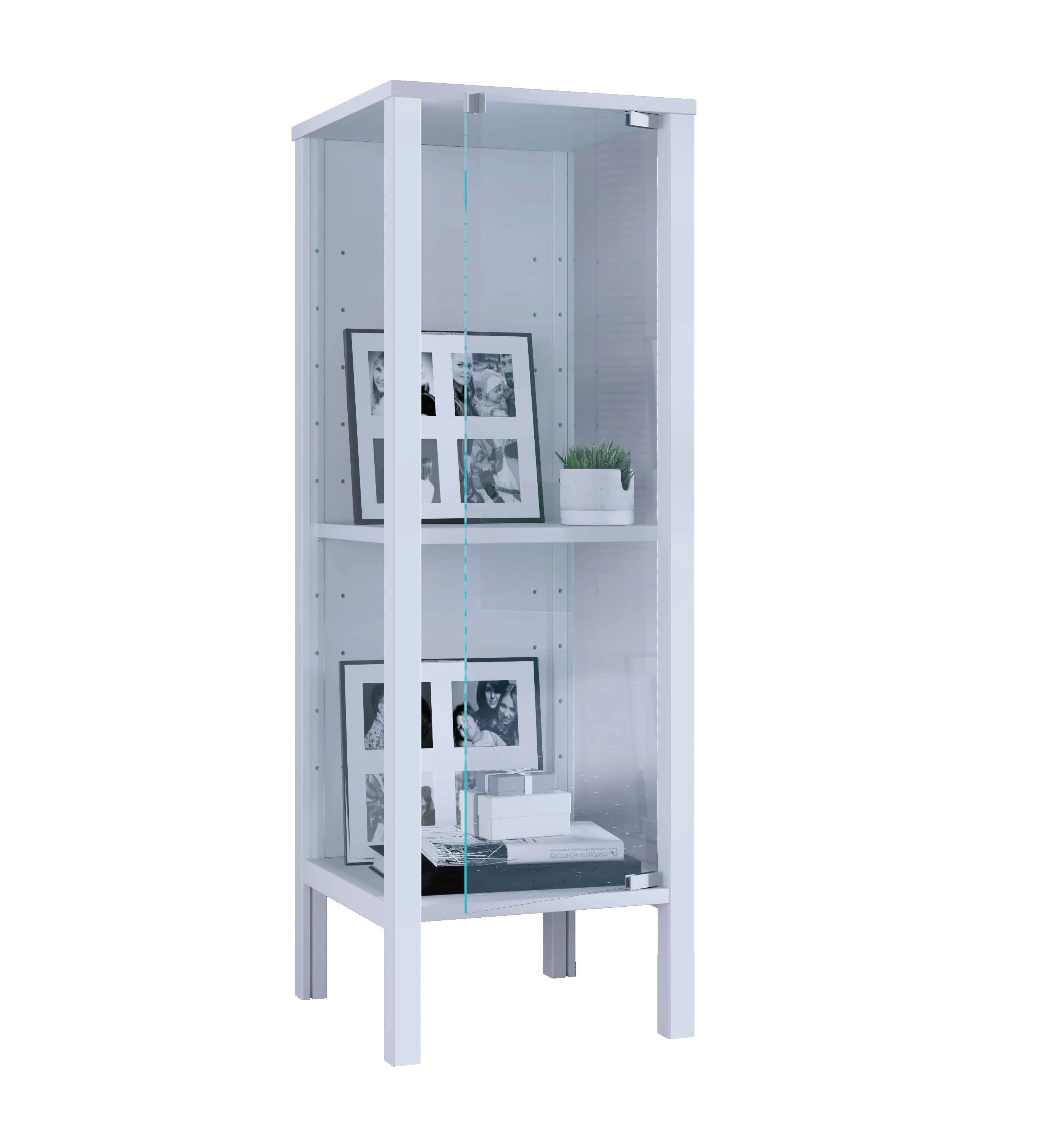 VCM Standvitrine Glasvitrine Jensol S mit ESG Glas Regal stehend (1-St) VCM Standvitrine Jensol S 98x33x35 cm Holzwerkstoff, Glas