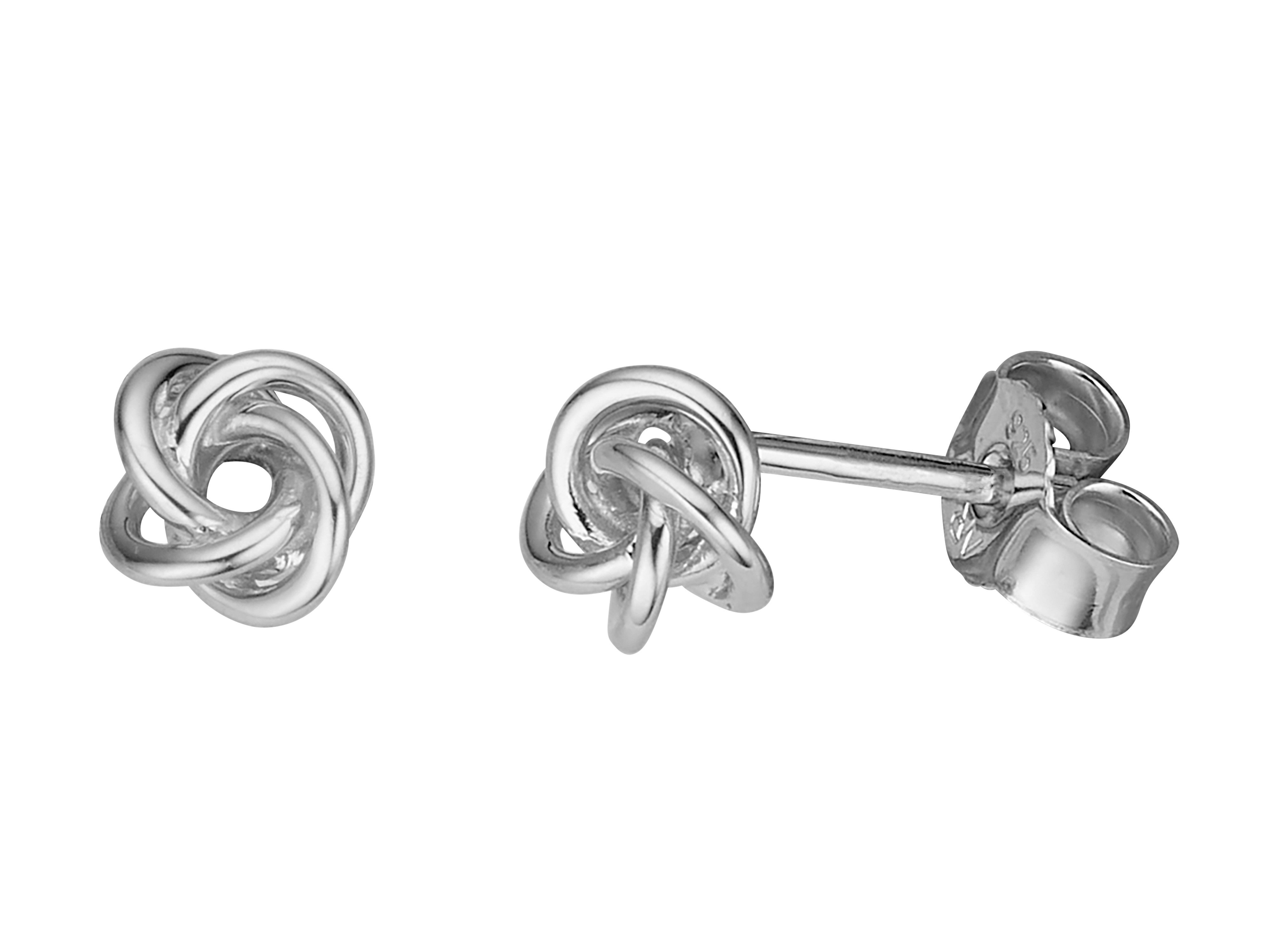 Paar Ohrstecker Schmuck Geschenk Silber 925 Ohrschmuck Ohrringe Knoten