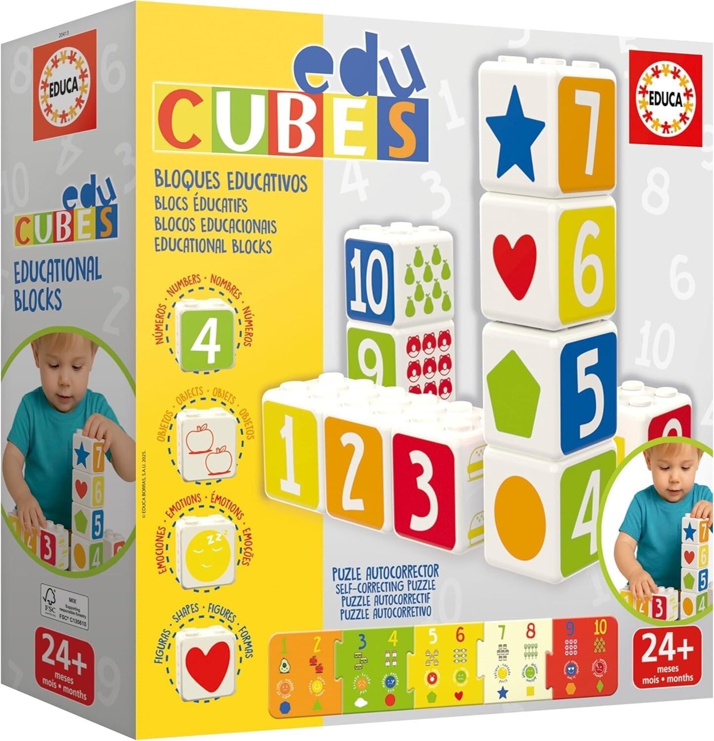 Educa Lernspielzeug Educa eduCubes Babywürfel