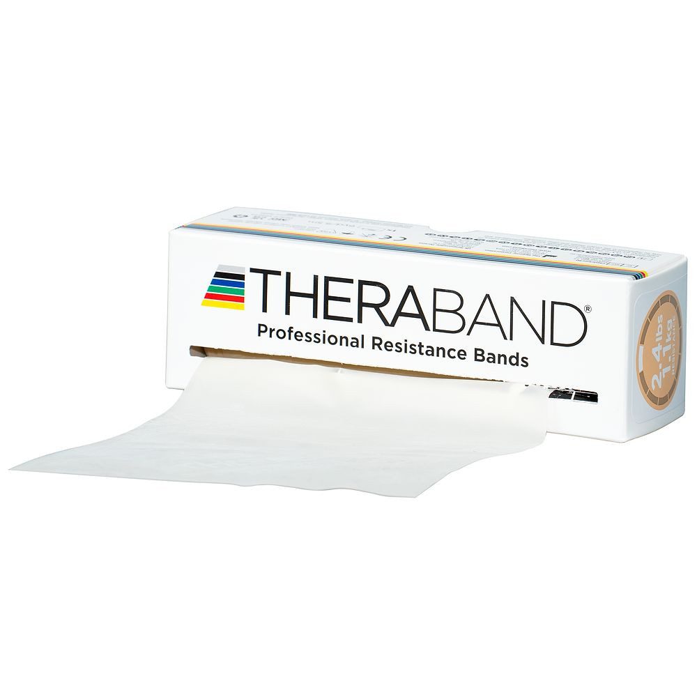 TheraBand Physiobänder Fitnessband 5,5 m, Lineares Dehnungsverhalten: Kraft steigt proportional mit der Dehnung