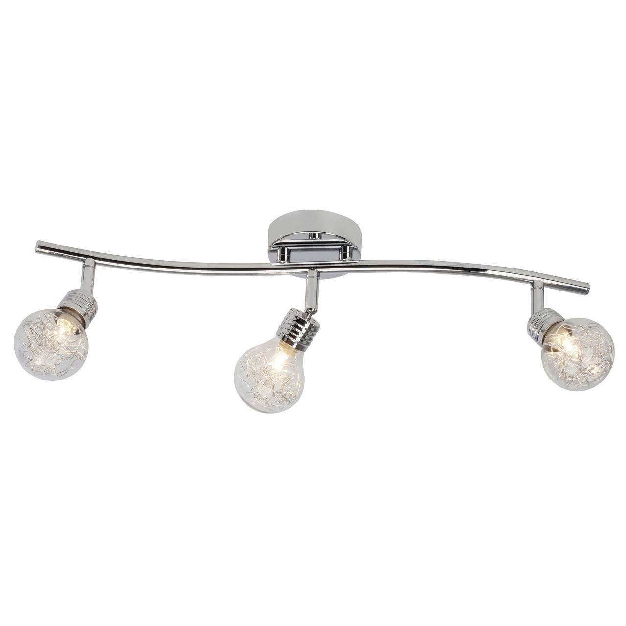 Lampe 3flg geeignet Brilliant für Bulb Bulb, Stifts QT14, 28W, 3x Deckenleuchte Spotrohr G9, chrom