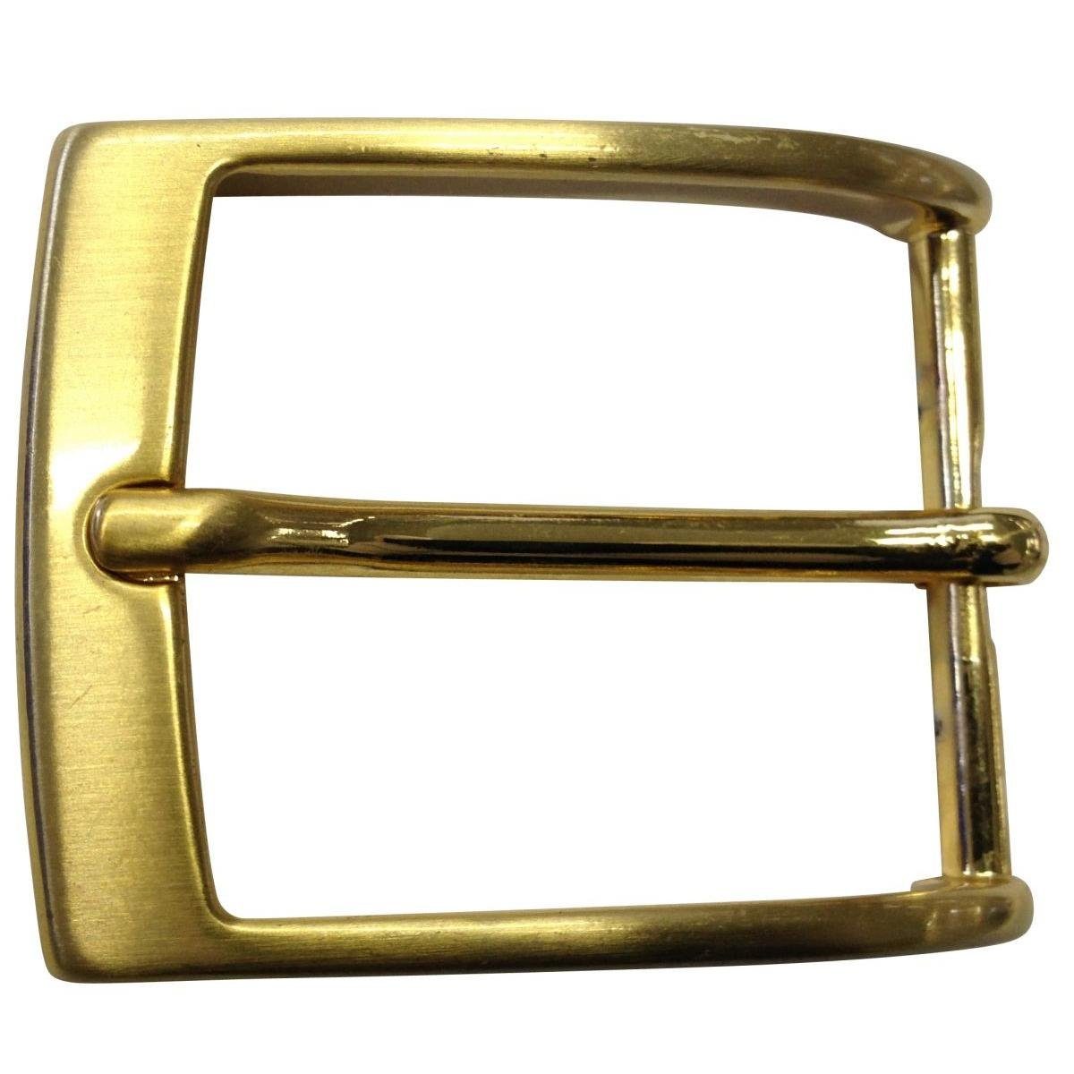 BELTINGER Gürtelschnalle 3,5 cm - Gürtelschließe 35mm - Dorn-Schließe - Für Gürtel 3.5cm Gold, Matt