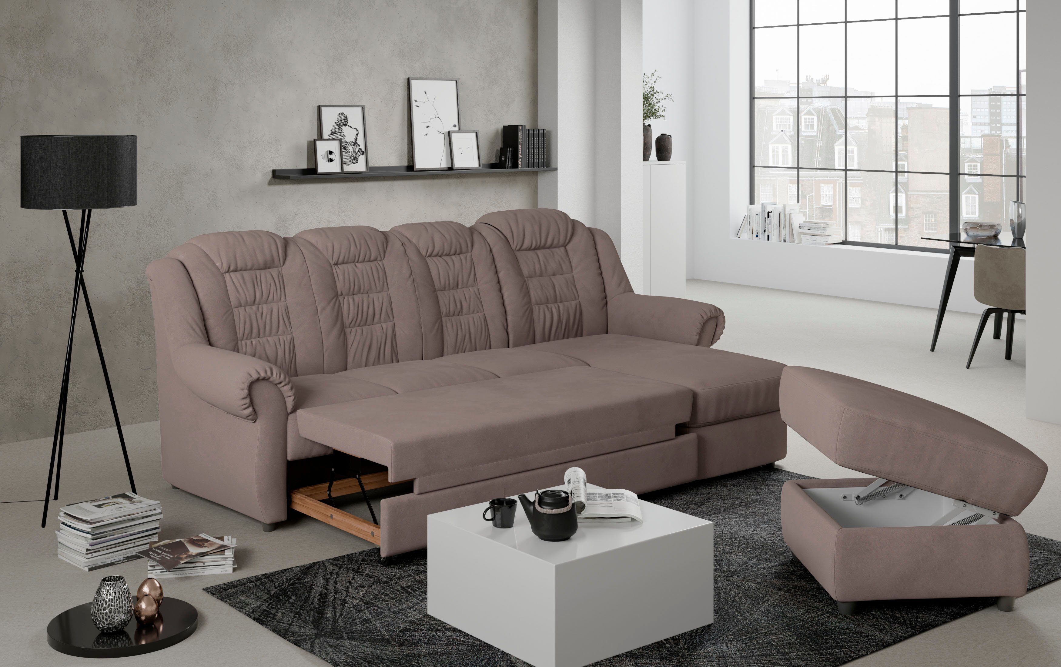 Home affaire Ecksofa Boston L-Form, mit günstig online kaufen