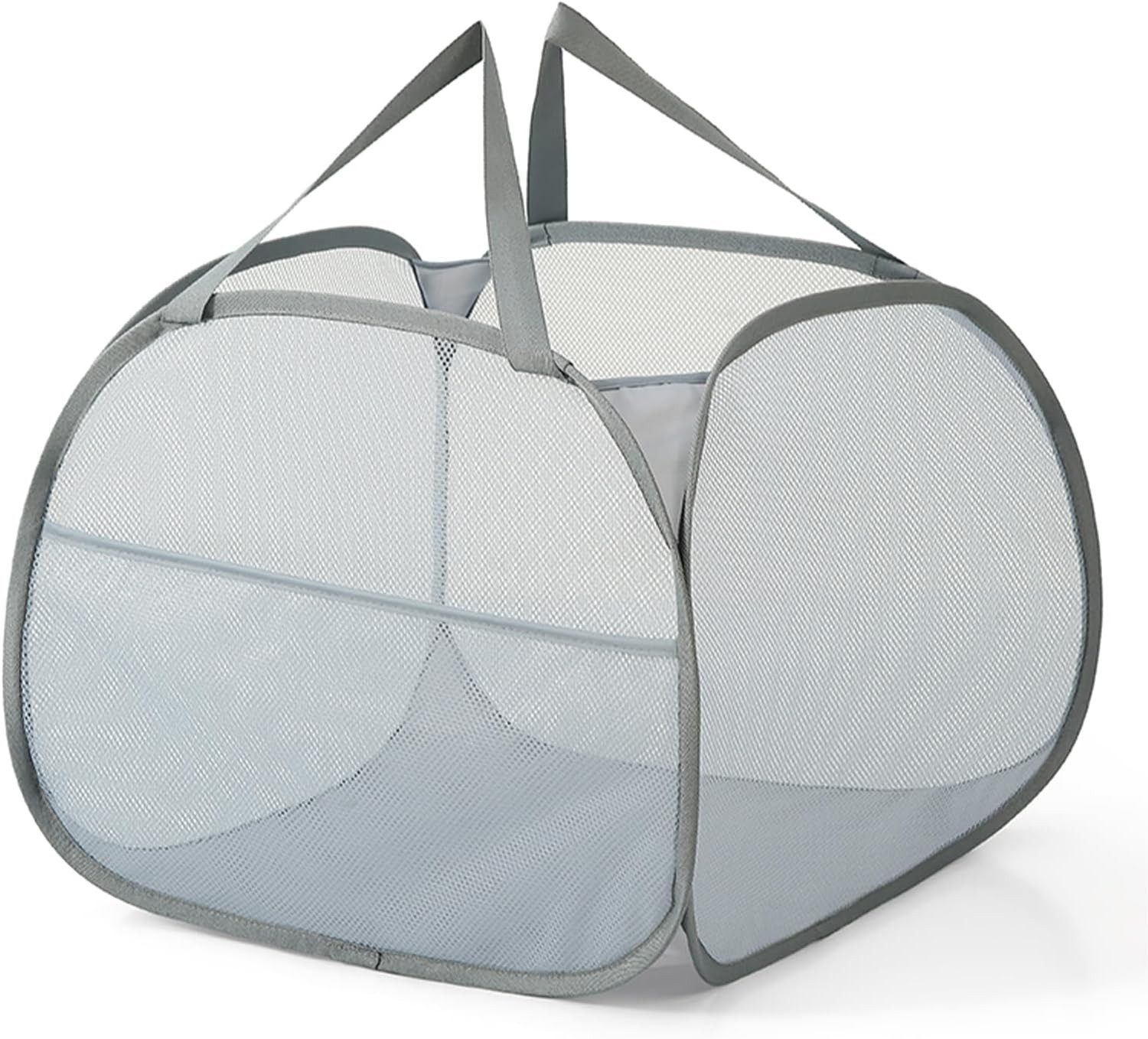 FELIXLEO Ausziehwäschekorb Faltbarer Wäschekorb Pop-Up Klappbar für Bad Schlafzimmer Grau (1 St)