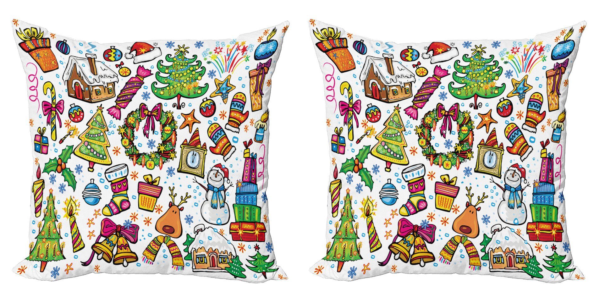Kissenbezüge Modern Accent Doppelseitiger Abakuhaus Süßigkeiten Stück), Neujahr (2 Weihnachten Digitaldruck