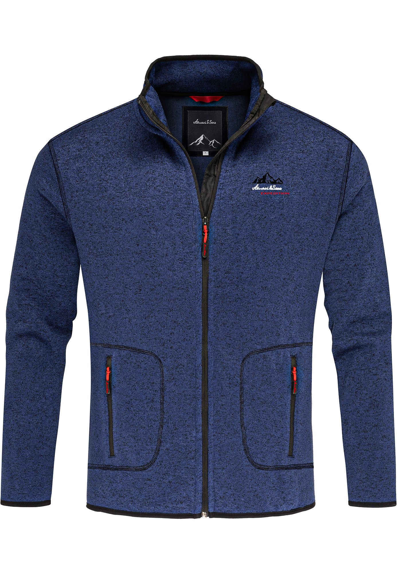 Amaci&Sons Fleecejacke VISALIA Fleecejacke Herren Strickfleece günstig online kaufen