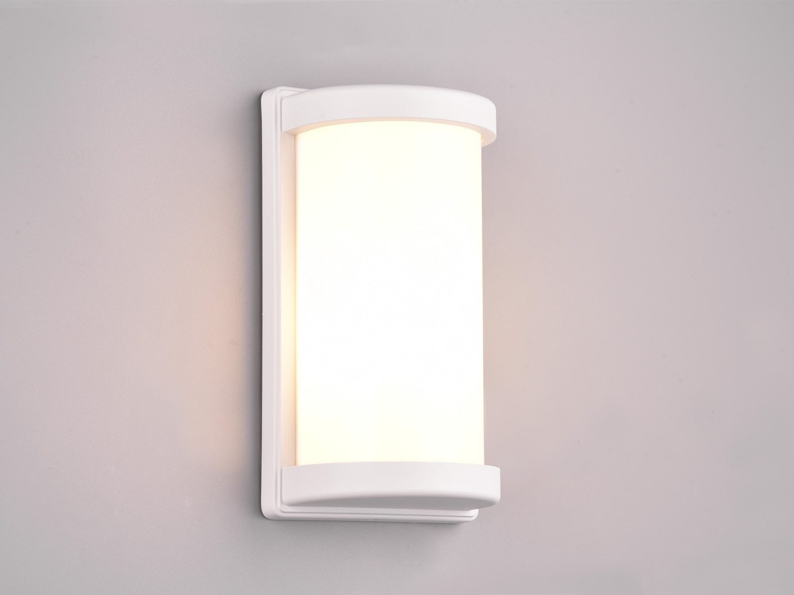 Reality Leuchten LED Außen-Wandleuchte, LED wechselbar, Warmweiß, Fassadenlampe für Haus-wand beleuchten, Terrassenleuchte Weiß, H: 26cm