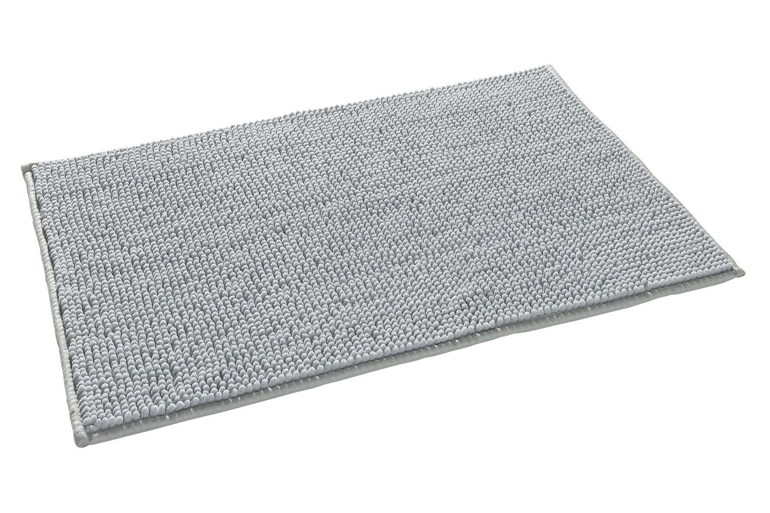 Badematte CHENILLE, Silbergrau, 50 x 80 cm, Uni