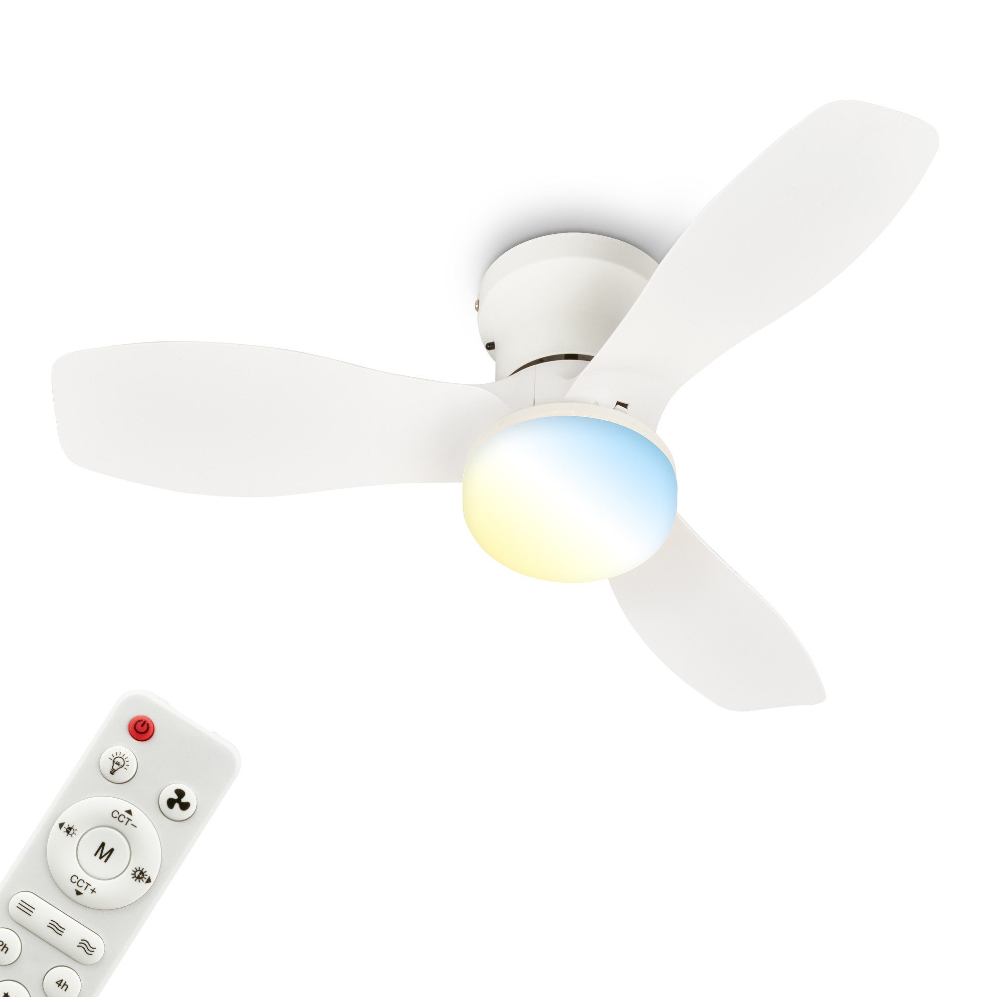 Briloner Leuchten LED Deckenleuchte PAN, dimmbar über Fernbedienung, LED fest integriert, warmweiß - kaltweiß, 60x19 cm, Schlafzimmer, Wohnzimmer, Esszimmer, Flur, Küche