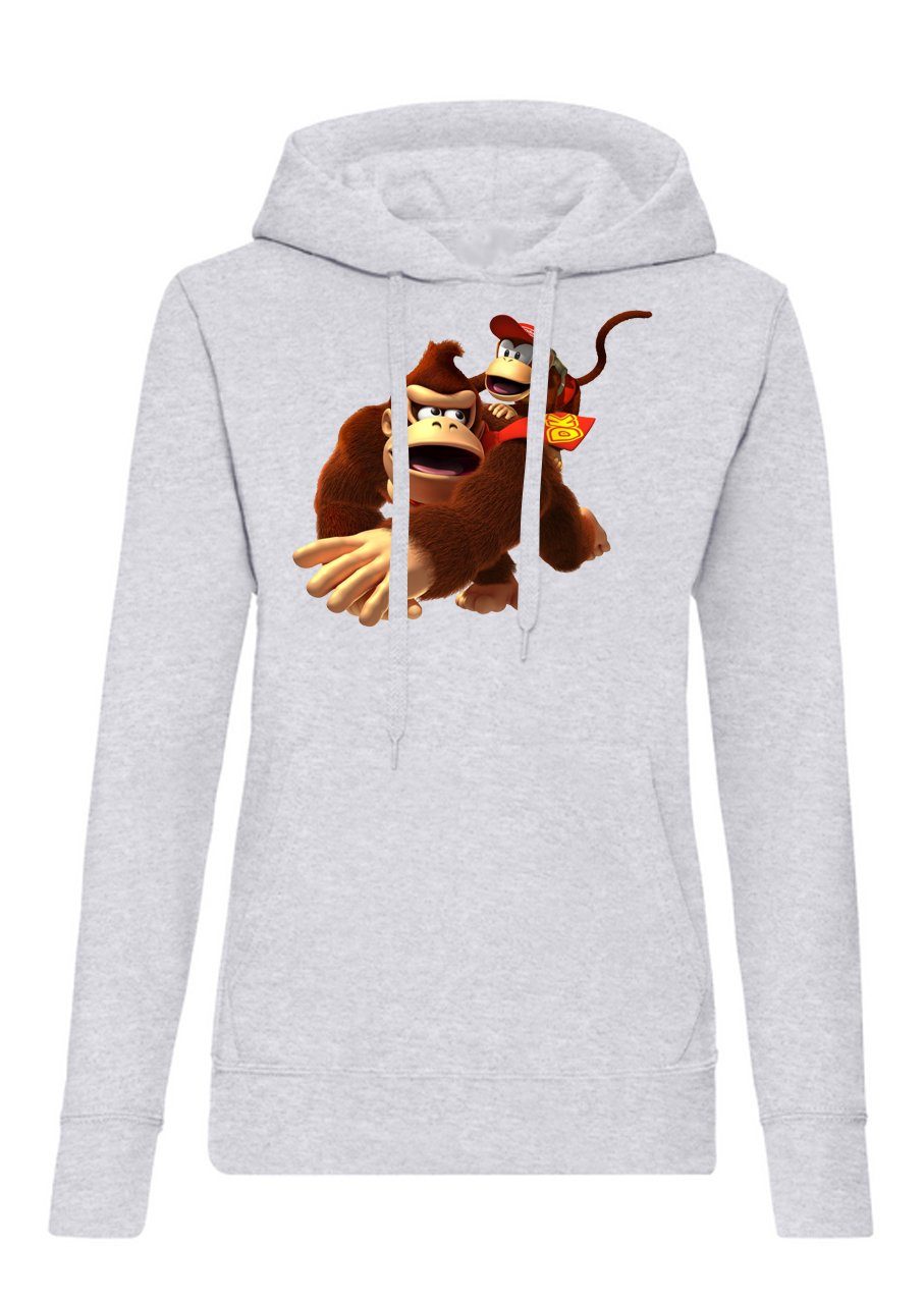 Blondie & Brownie Hoodie Damen Donkey Diddy Kong Spiele Konsole Nerd Super Retro mit Kapuze