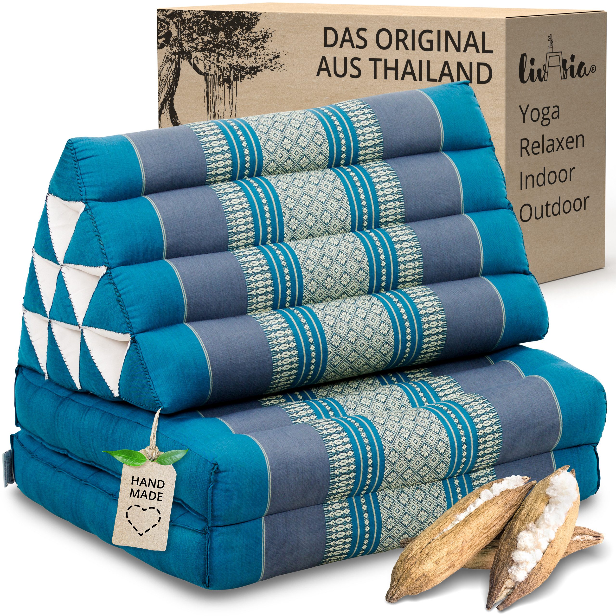 livasia Sitzsack Thaikissen 2 Auflagen, vegan und handgefertigt, 120x50x8cm günstig online kaufen