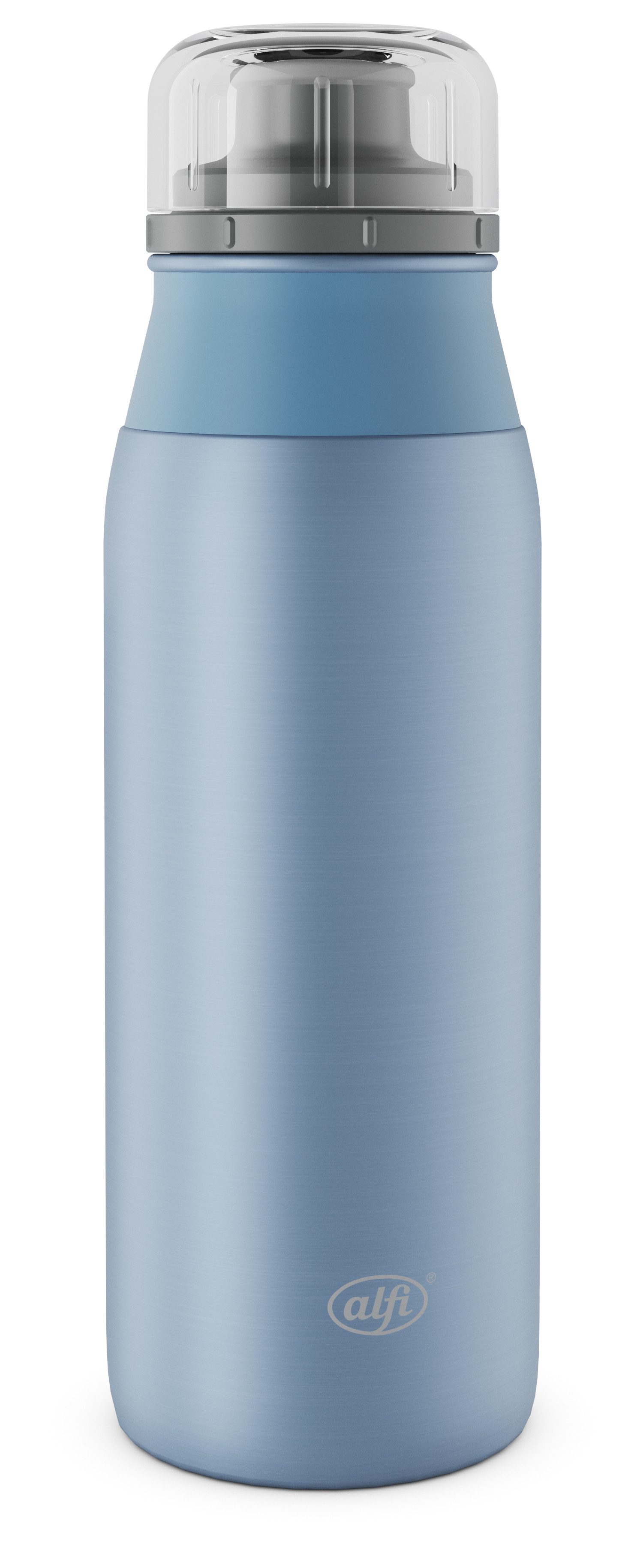 Alfi Trinkflasche ELEMENT BOTTLE, Edelstahlkörper, spülmaschinenfest, 0,6l, Free-Flow Trinksystem mit intuitivem Schraubverschluss